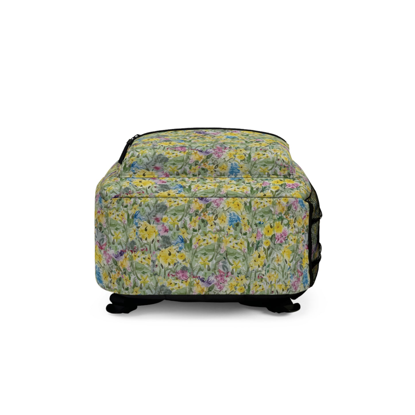 Wildflower Meadow Backpack Yellow, Violet, Magenta, & Blue Wildflower Print School & Daypack
