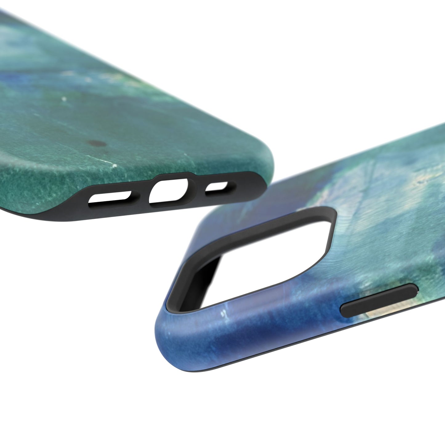 Where the Water Sleeps Magnetic Impact-Resistant Phone Case — Abstract Ocean Blue Art Blues Teal Green
