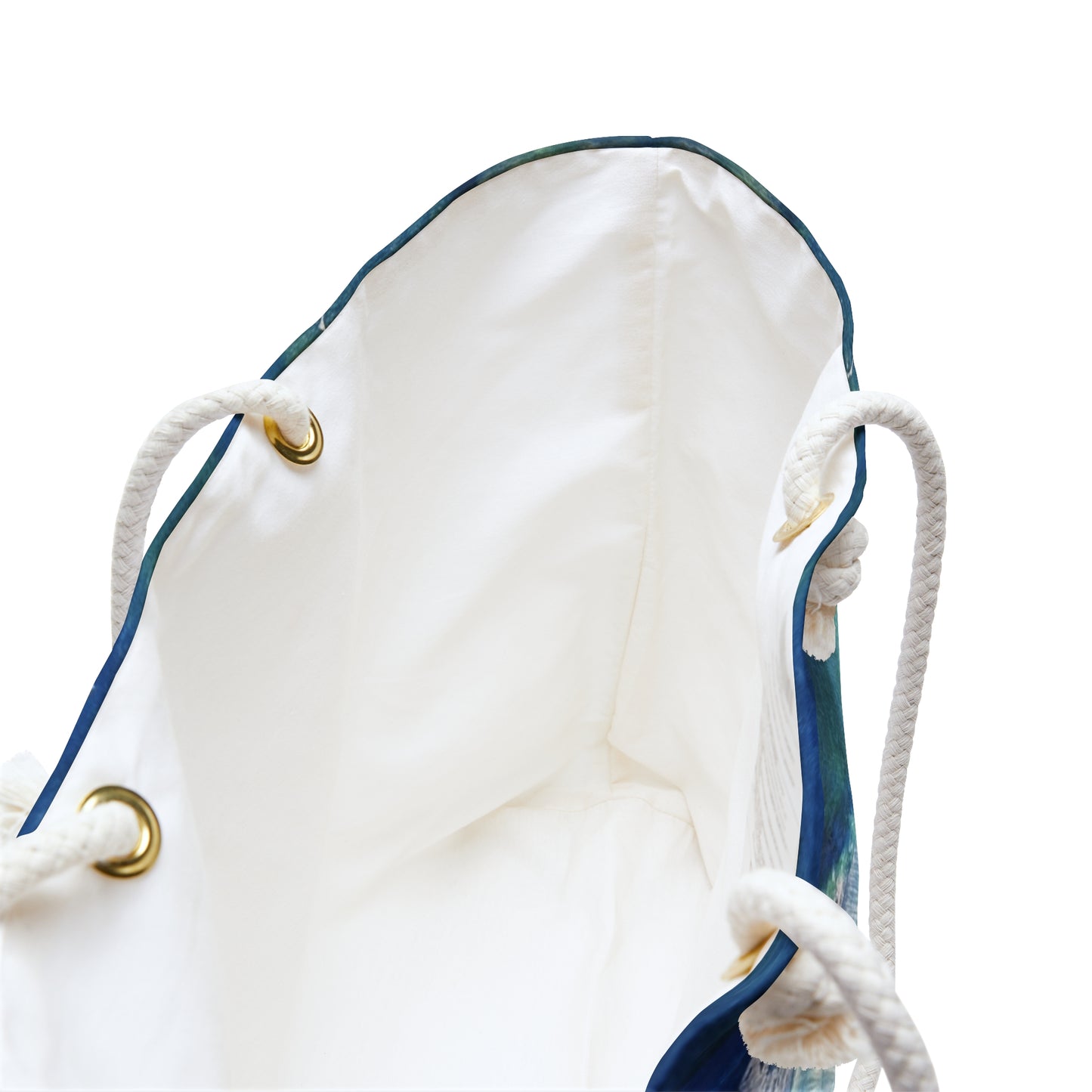 Where the Water Sleeps | Abstract Ocean Blue Weekender Bag — Artistic Coastal Travel Tote