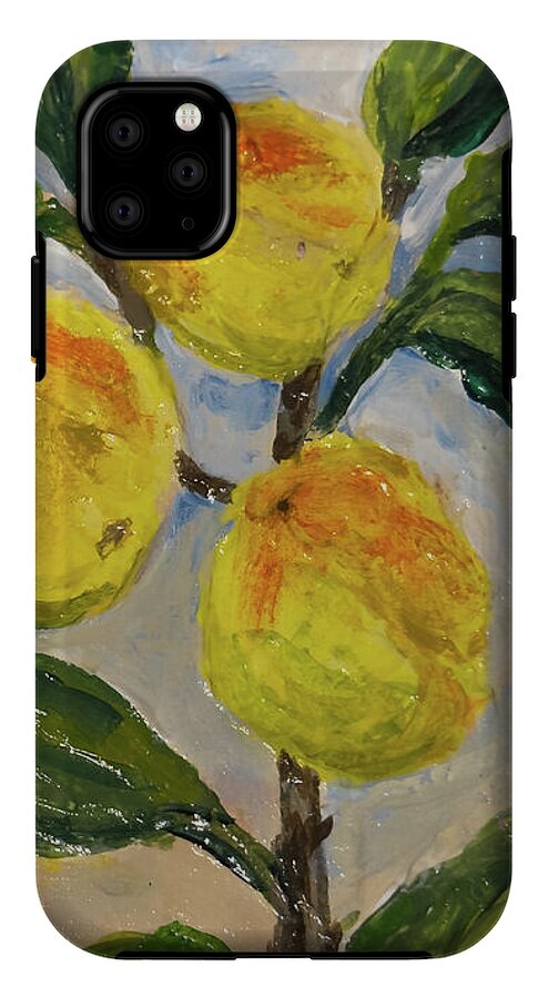 Soft Light in the Orchard Peach Branch iPhone Case — iPhone 11 Tough Case