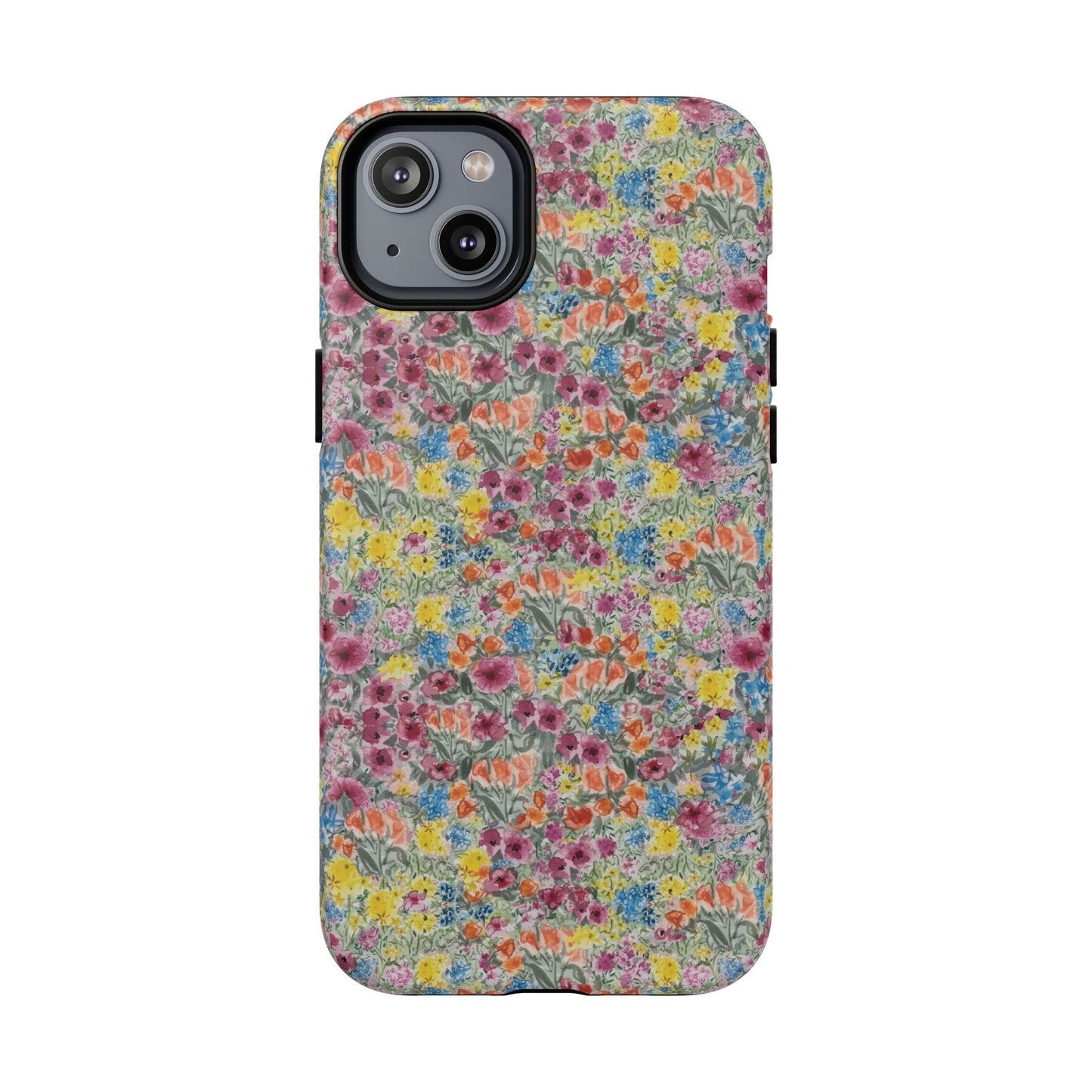 Meadow Blooms Floral Tough Phone Case — Colorful Wildflower Protective Cover