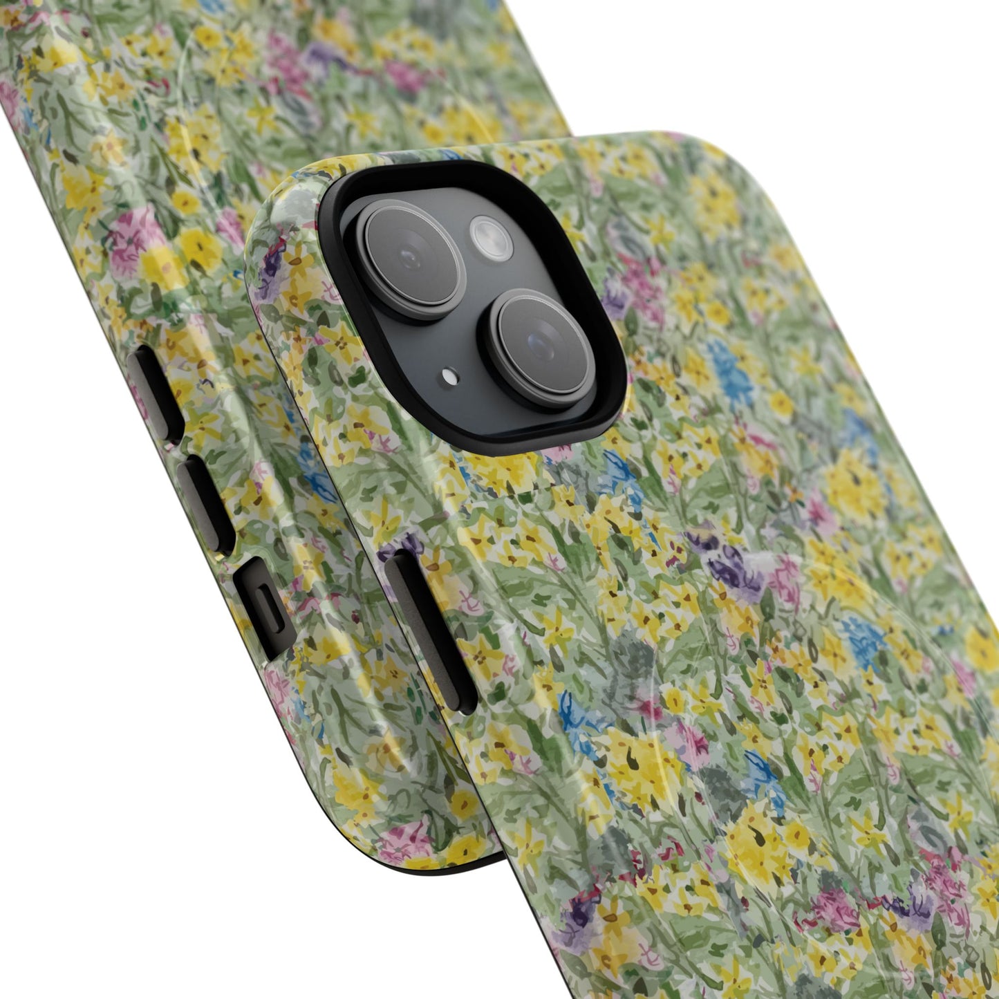 Wildflower Meadow Tough Magnetic Phone Case Watercolor Floral Botanical Case
