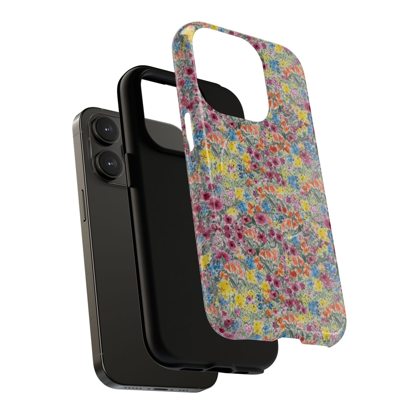 Meadow Blooms Floral Tough Phone Case — Colorful Wildflower Protective Cover