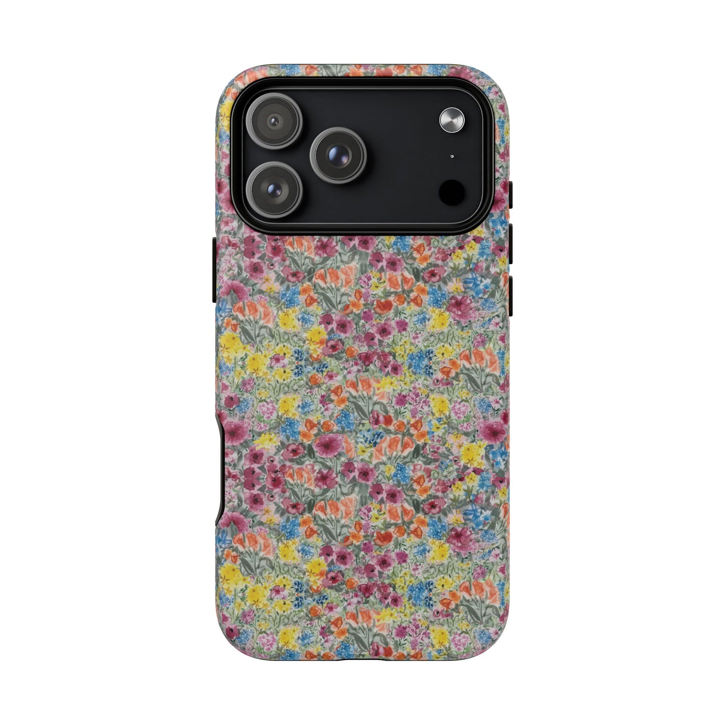 Meadow Blooms Floral Tough Phone Case — Colorful Wildflower Protective Cover