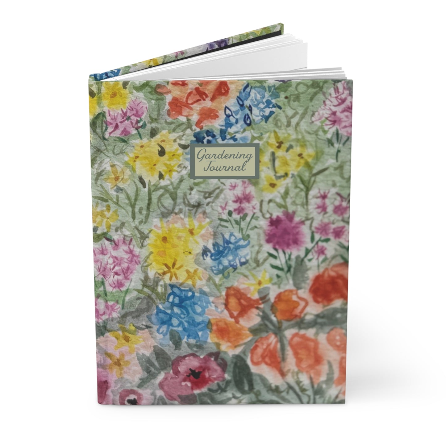 Gardening Journal – Meadow Blooms Watercolor Wildflower Notebook