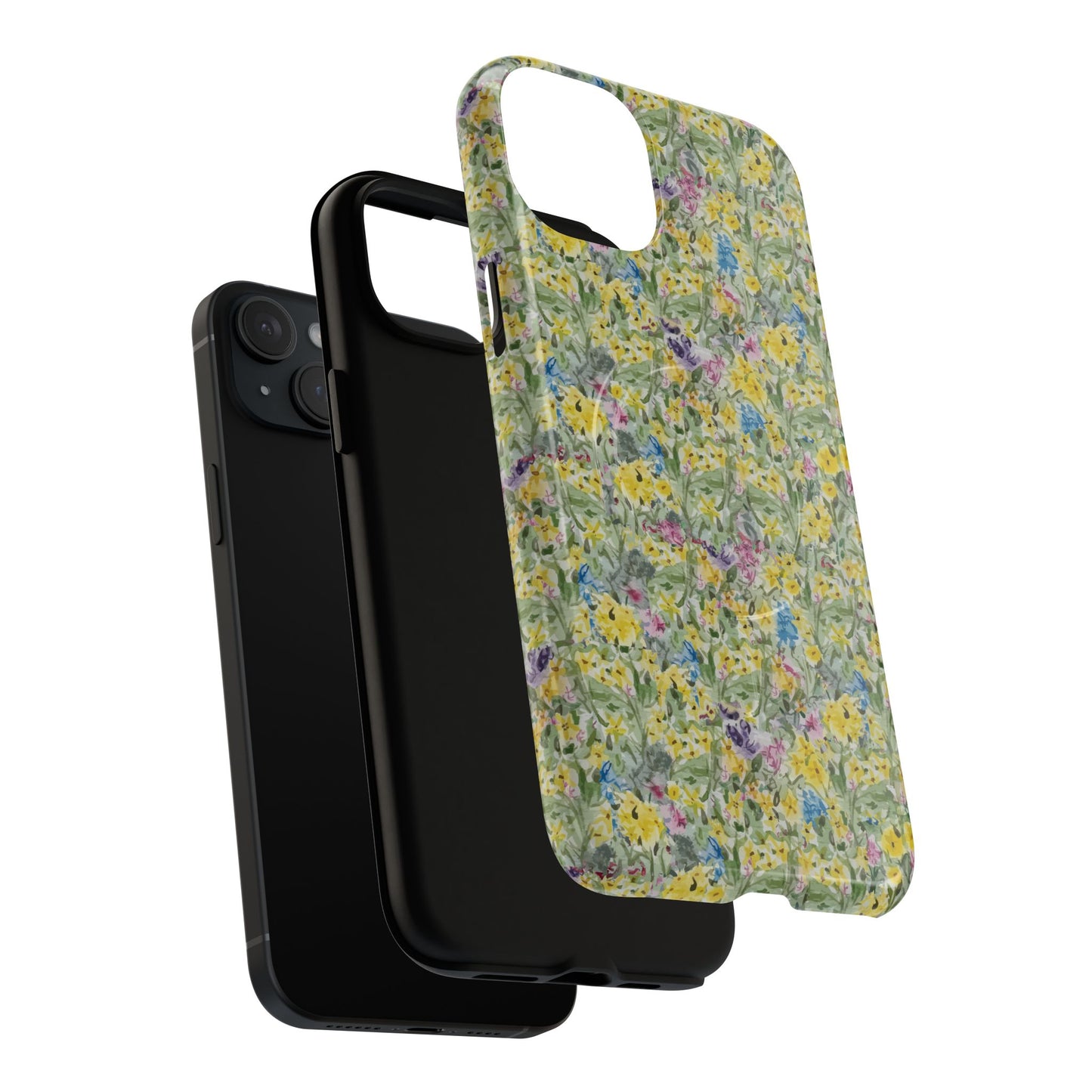 Wildflower Meadow Tough Magnetic Phone Case Watercolor Floral Botanical Case