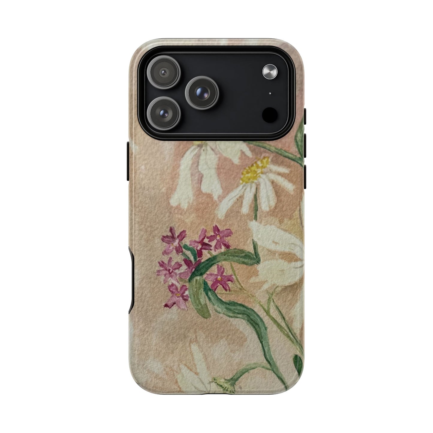 Floral Daisies Tough Magnetic Phone Case — Vintage Wildflower Design