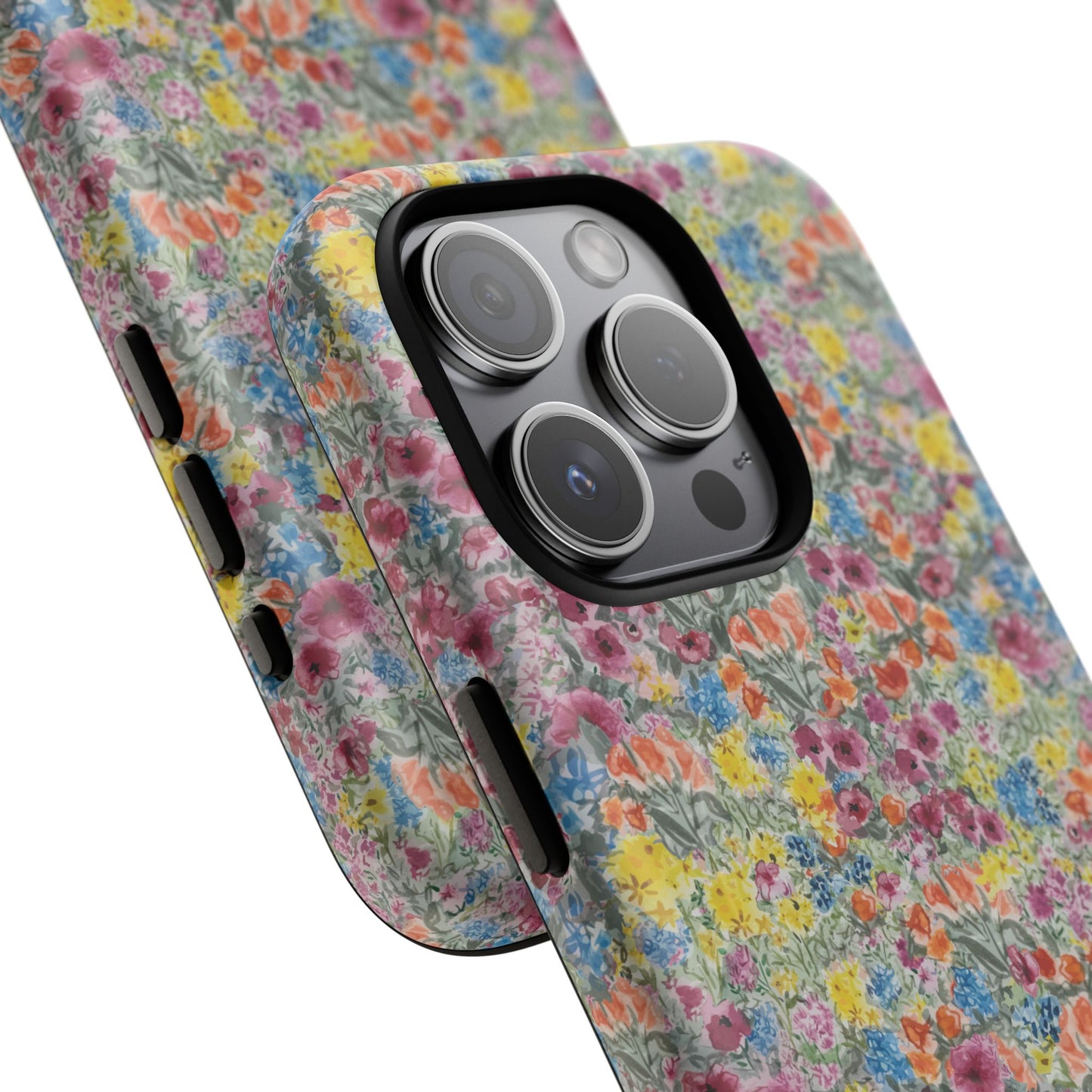 Meadow Blooms Floral Tough Phone Case — Colorful Wildflower Protective Cover