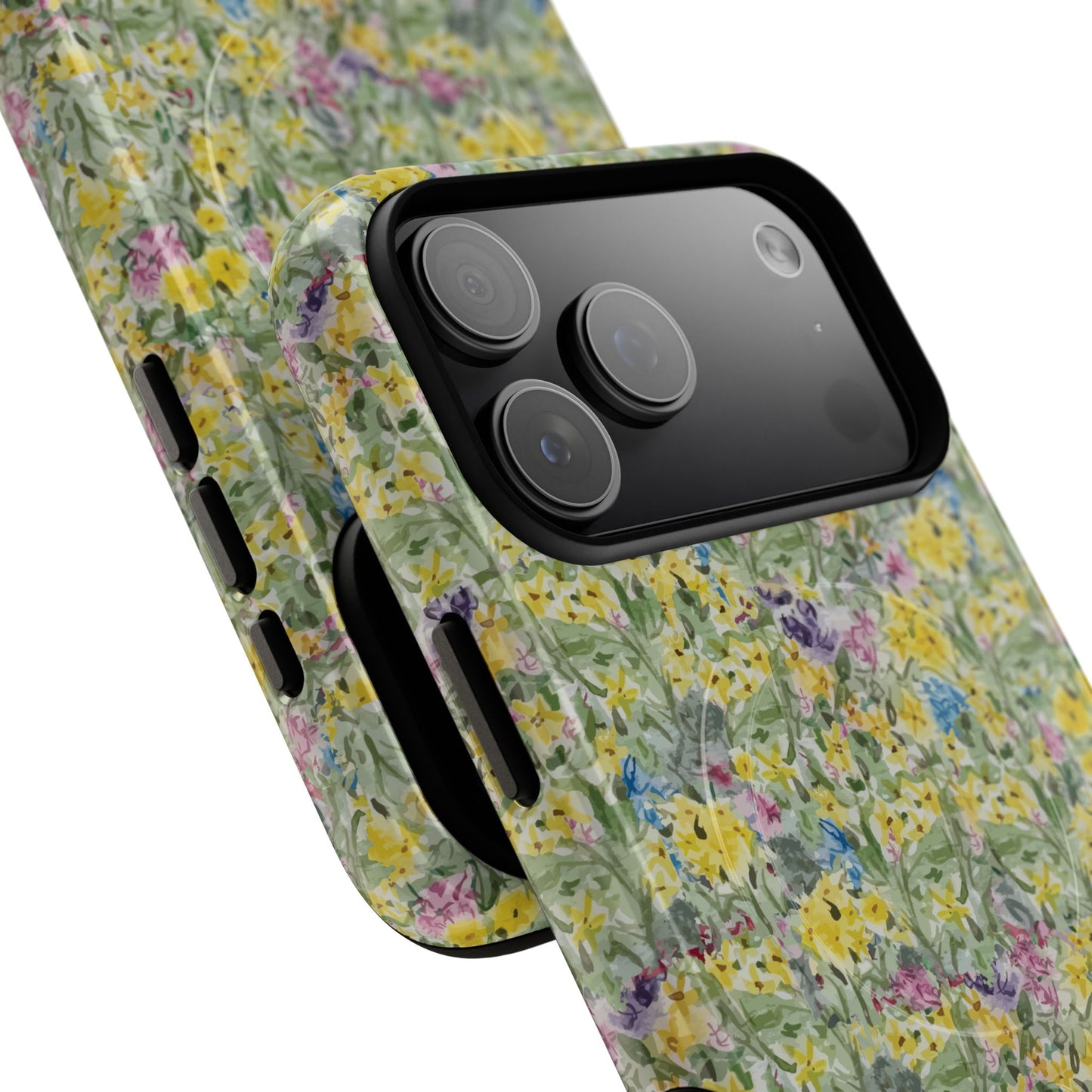 Wildflower Meadow Tough Magnetic Phone Case Watercolor Floral Botanical Case