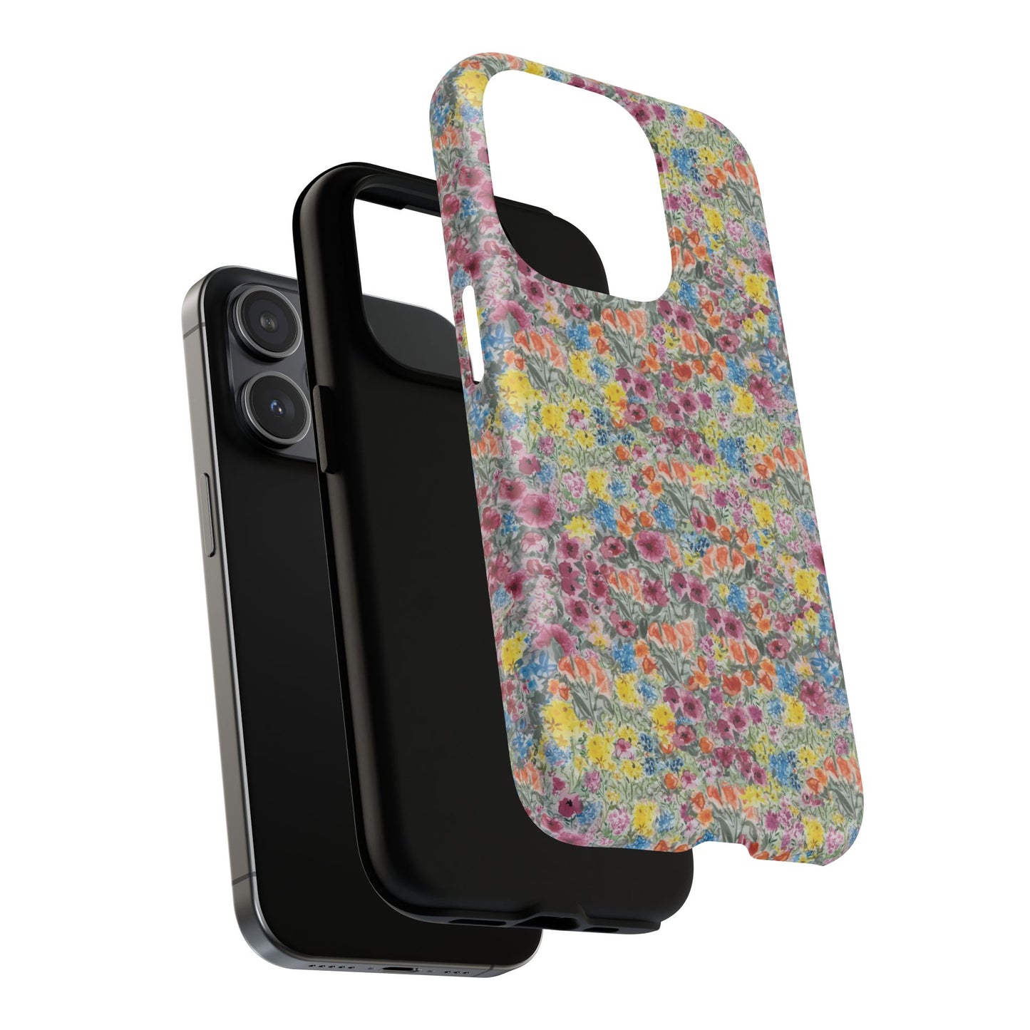 Meadow Blooms Floral Tough Phone Case — Colorful Wildflower Protective Cover