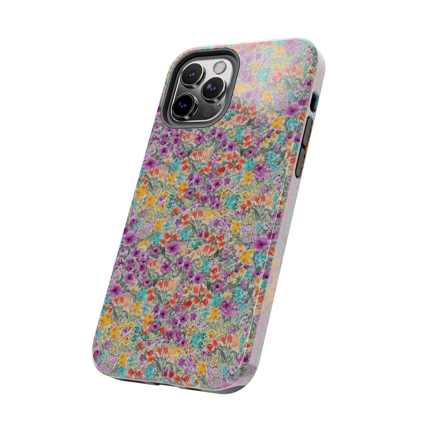 Wildflower Harmony  Watercolor Wildflower Phone Case – Colorful Floral Botanical Design Tough Phone Case