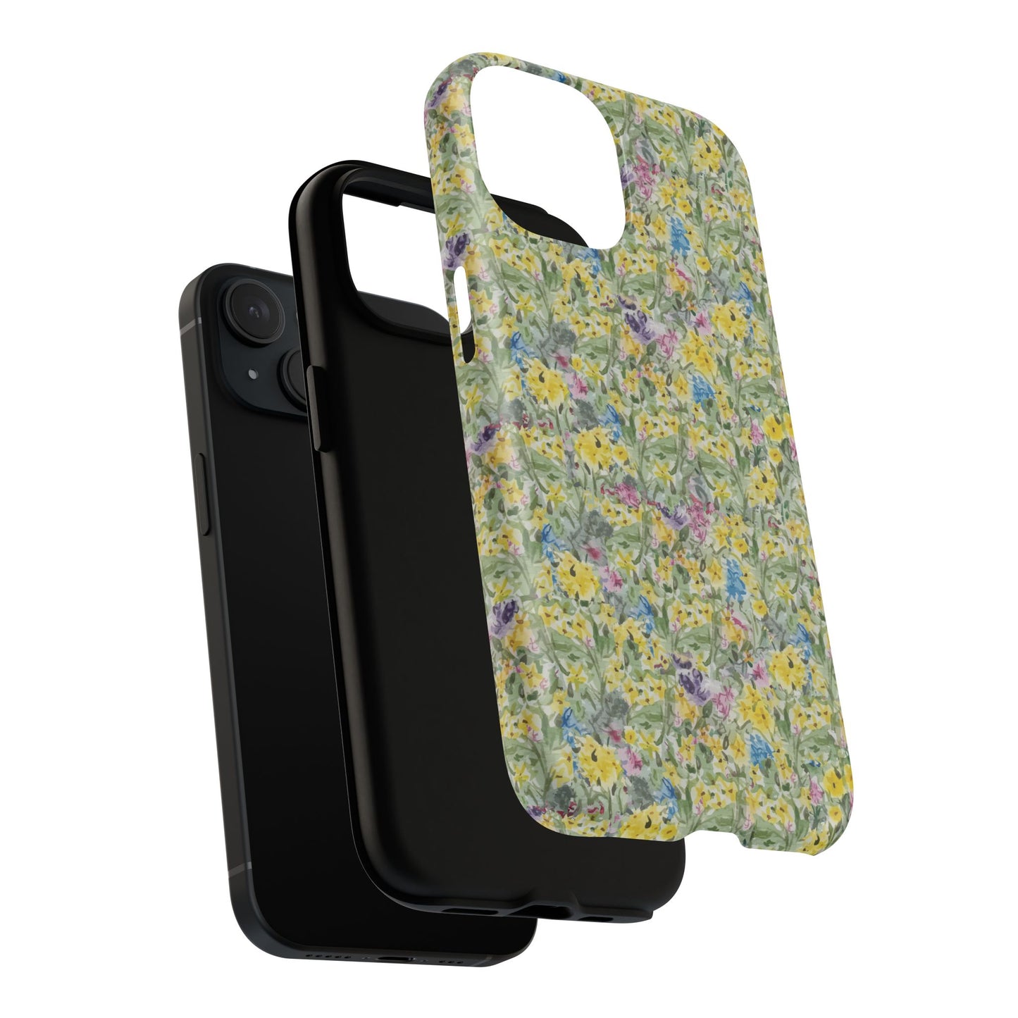Wildflower Meadow Tough Magnetic Phone Case Watercolor Floral Botanical Case
