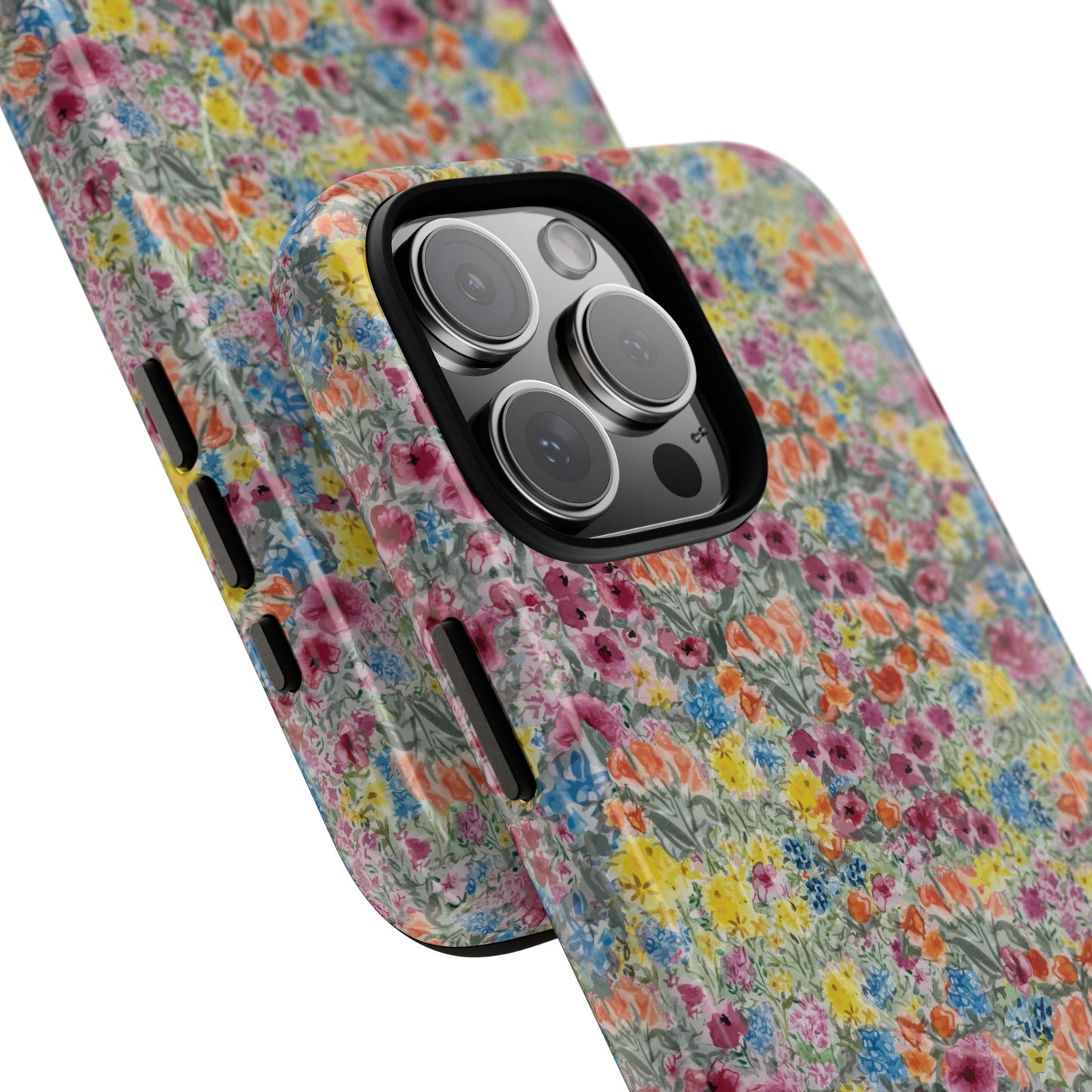 Meadow Blooms Floral Tough Phone Case — Colorful Wildflower Protective Cover