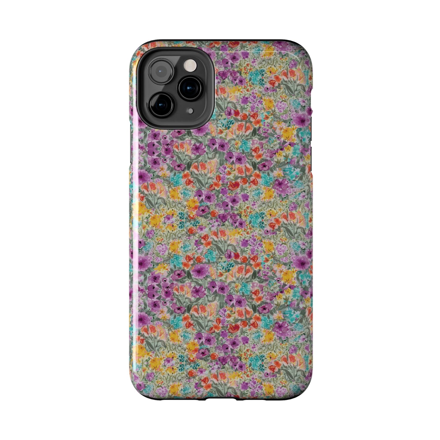 Wildflower Harmony  Watercolor Wildflower Phone Case – Colorful Floral Botanical Design Tough Phone Case
