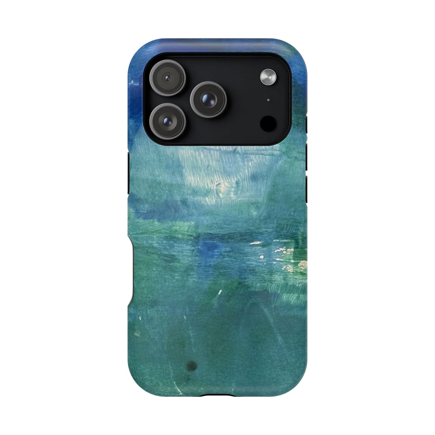 Where the Water Sleeps Magnetic Impact-Resistant Phone Case — Abstract Ocean Blue Art Blues Teal Green