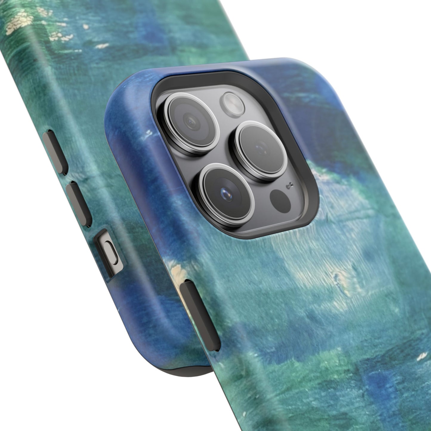 Where the Water Sleeps Magnetic Impact-Resistant Phone Case — Abstract Ocean Blue Art Blues Teal Green