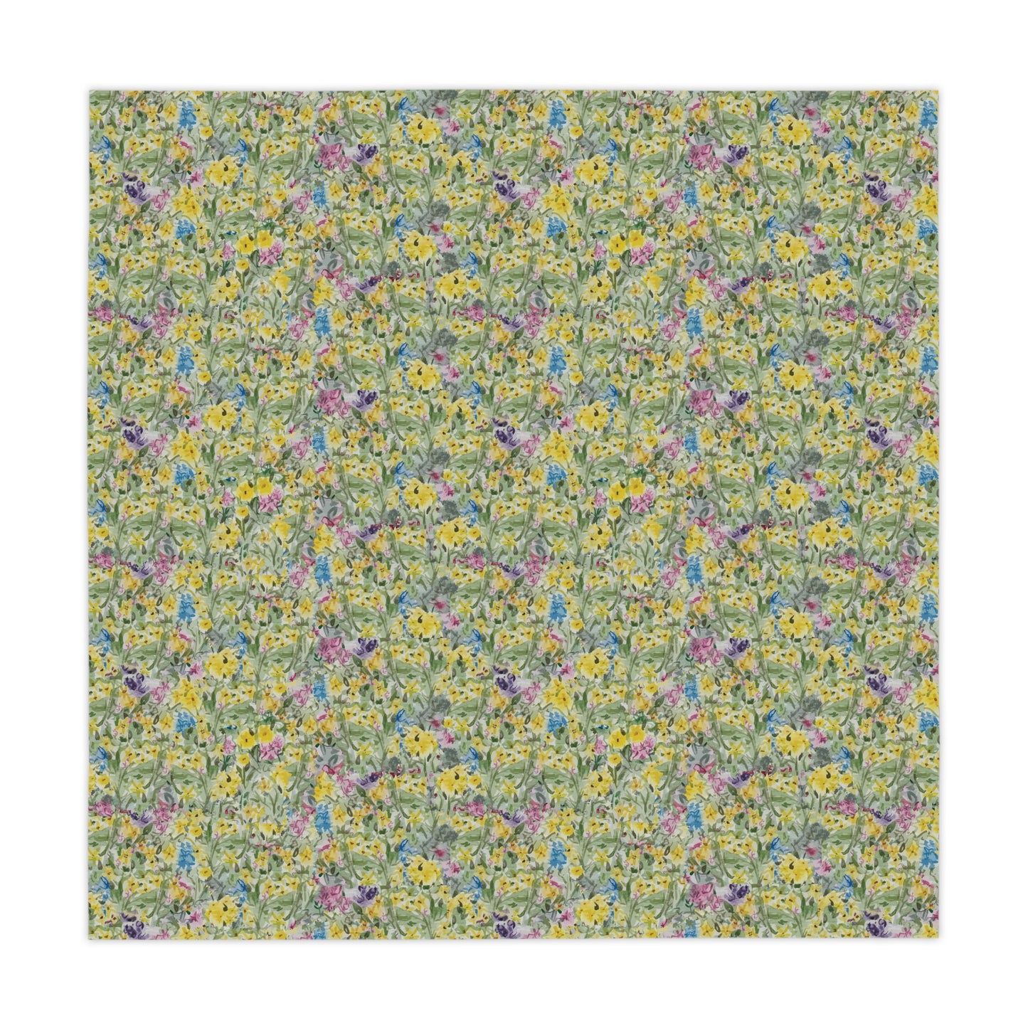 Summer Wild Flower Meadow Tablecloth — Yellow Wildflower Print for Spring & Summer