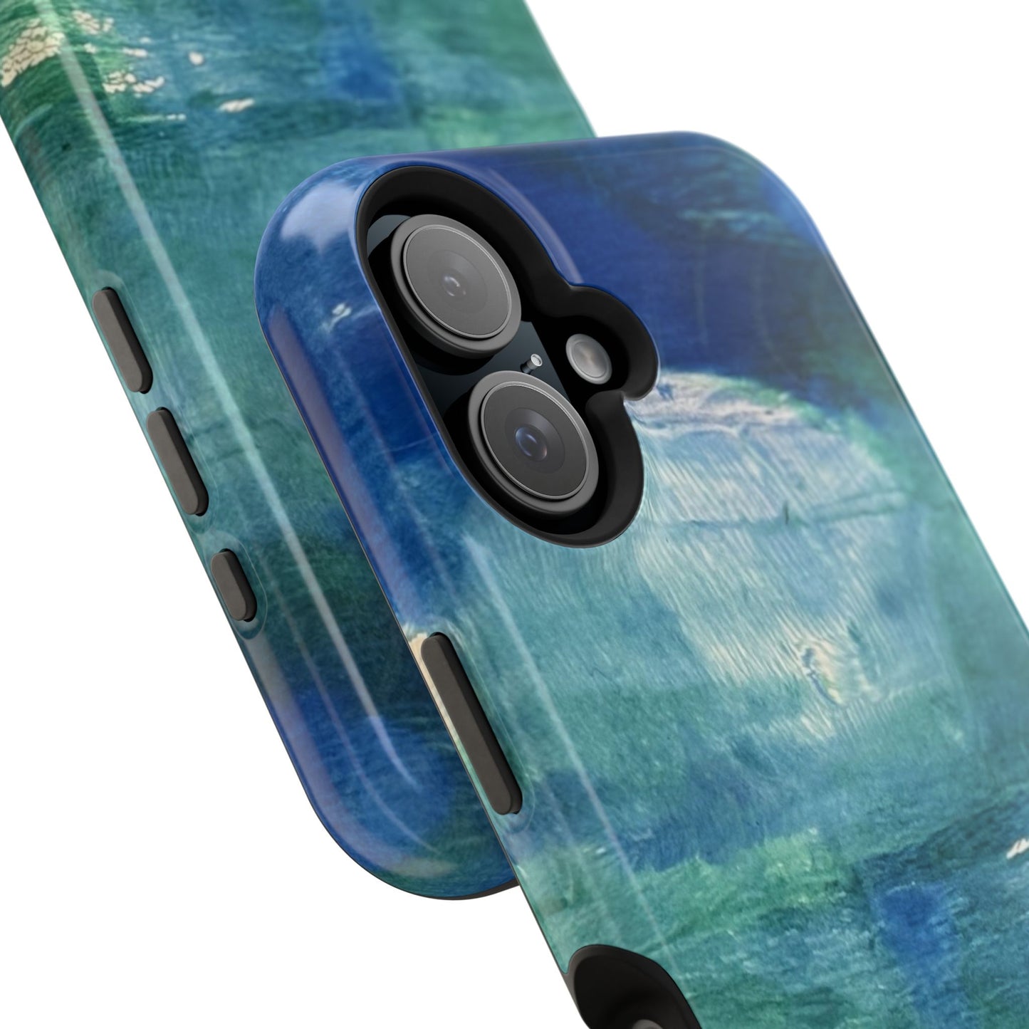 Where the Water Sleeps Magnetic Impact-Resistant Phone Case — Abstract Ocean Blue Art Blues Teal Green
