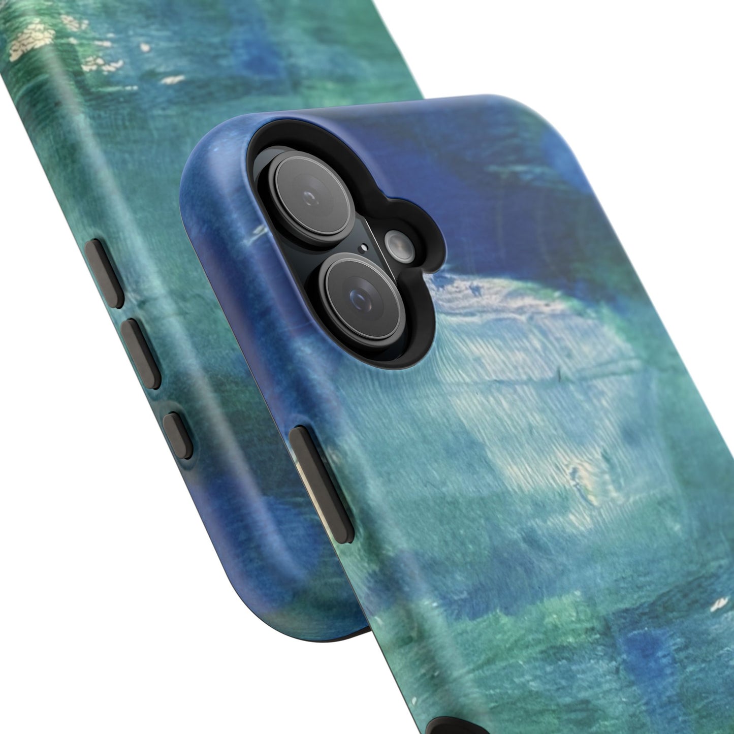 Where the Water Sleeps Magnetic Impact-Resistant Phone Case — Abstract Ocean Blue Art Blues Teal Green