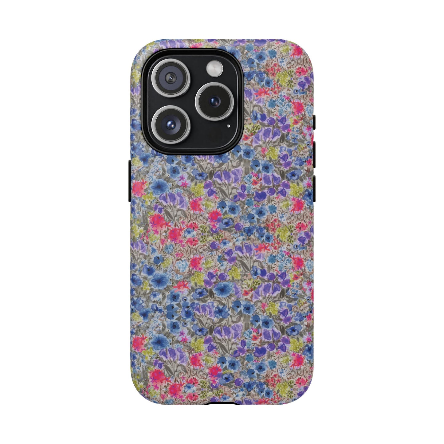 Blue Wildflower Meadow Blooms Watercolor Blue & Violet Floral Tough Magnetic Phone Cases