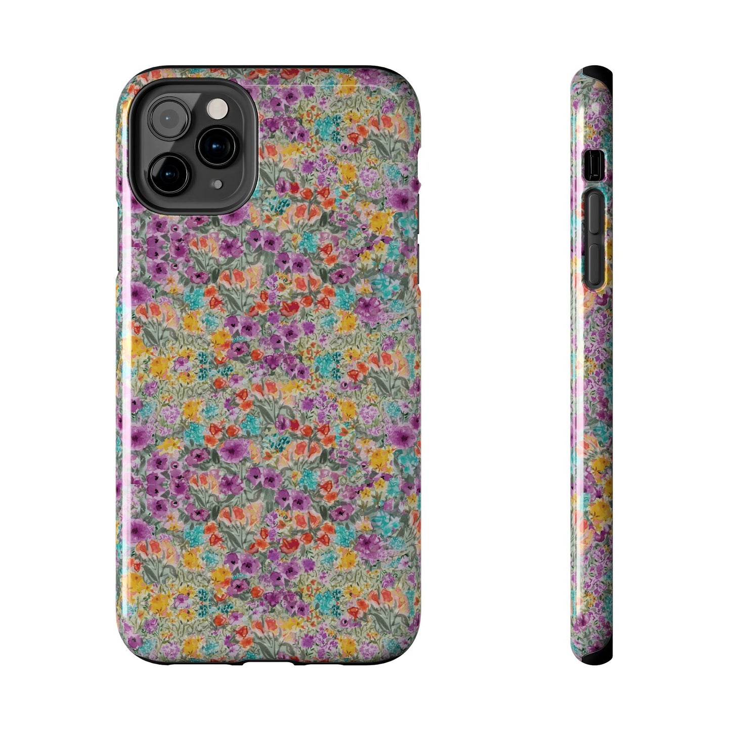 Wildflower Harmony  Watercolor Wildflower Phone Case – Colorful Floral Botanical Design Tough Phone Case