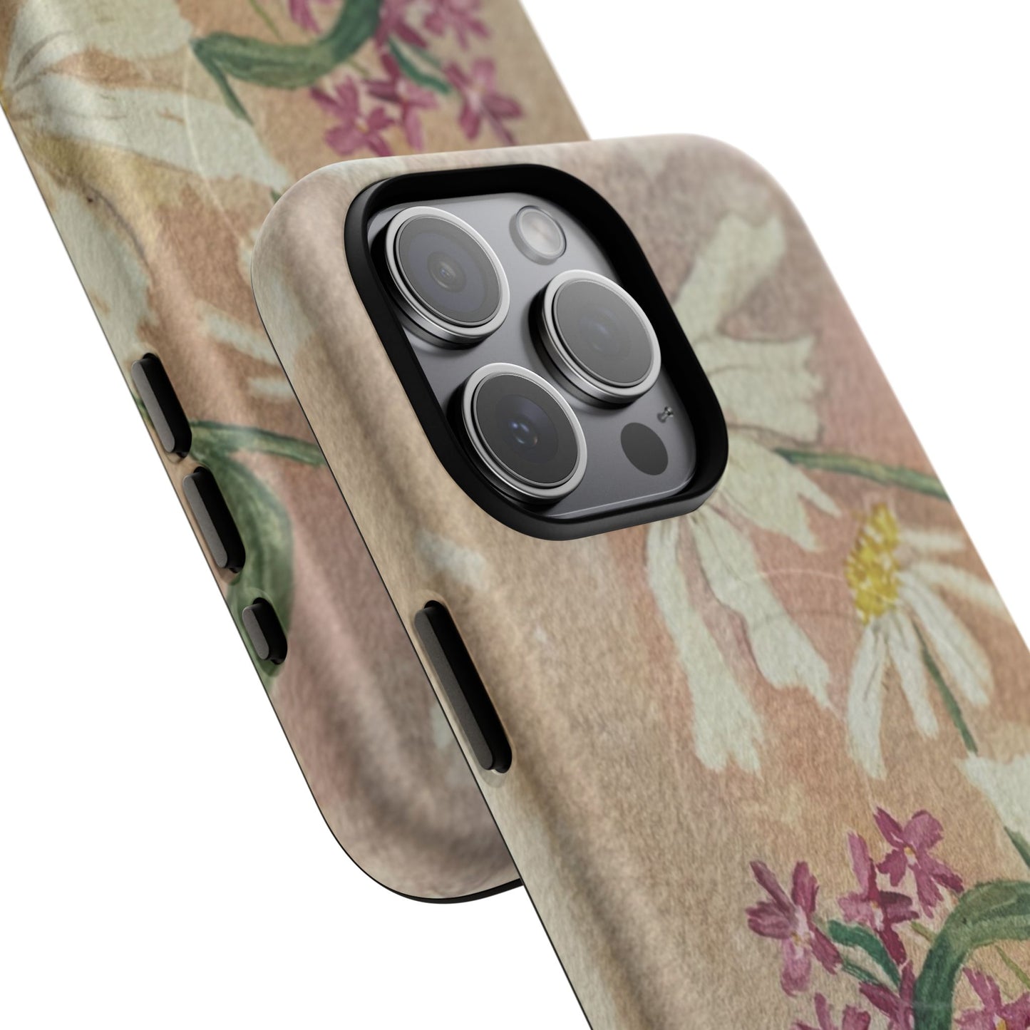 Floral Daisies Tough Magnetic Phone Case — Vintage Wildflower Design