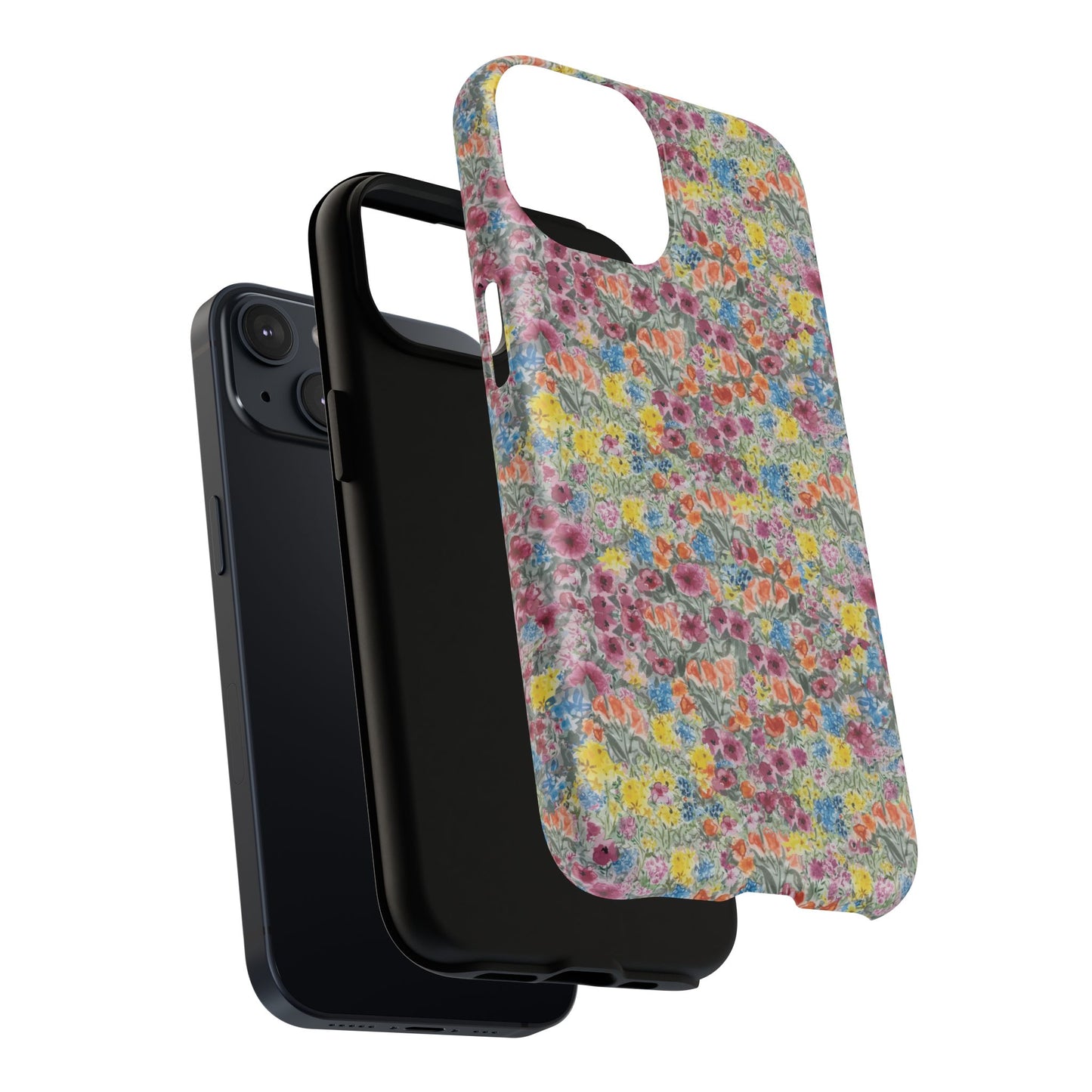 Meadow Blooms Floral Tough Phone Case — Colorful Wildflower Protective Cover