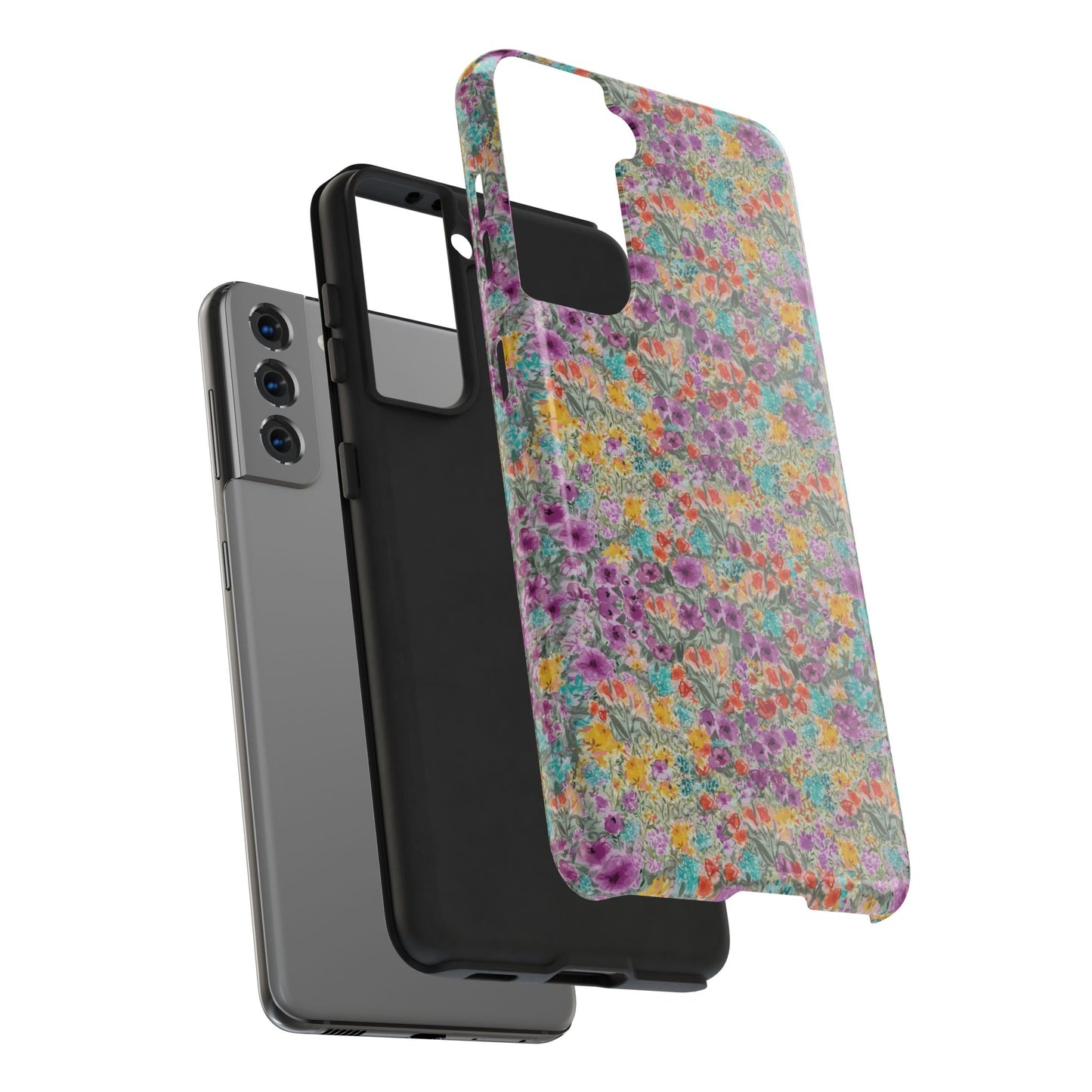 Wildflower Harmony  Watercolor Wildflower Phone Case – Colorful Floral Botanical Design Tough Phone Case