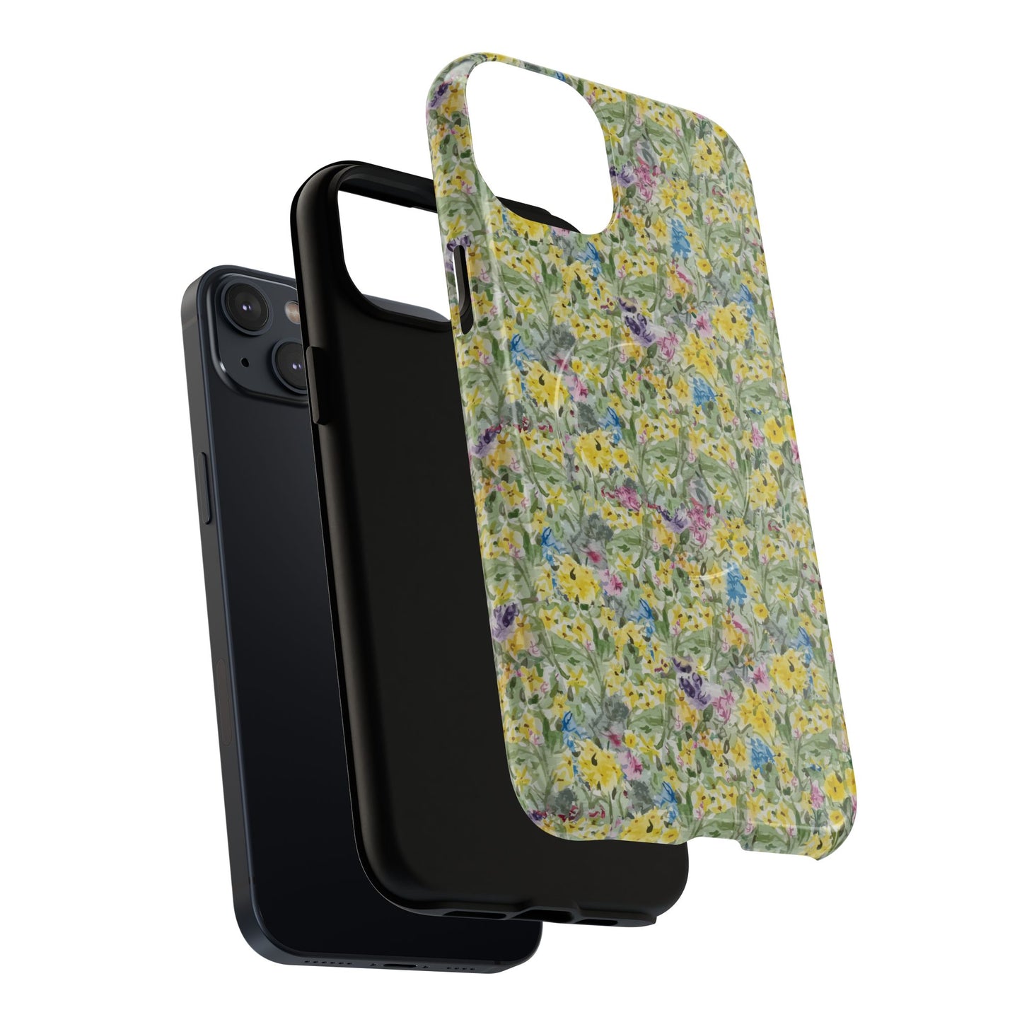 Wildflower Meadow Tough Magnetic Phone Case Watercolor Floral Botanical Case