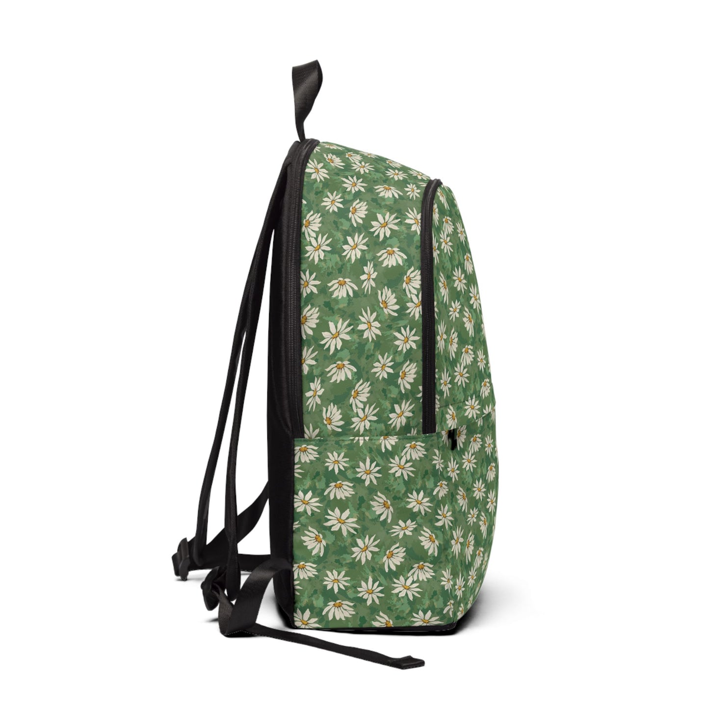 Daisy Meadow Backpack – Green Floral Everyday Nylon Bag