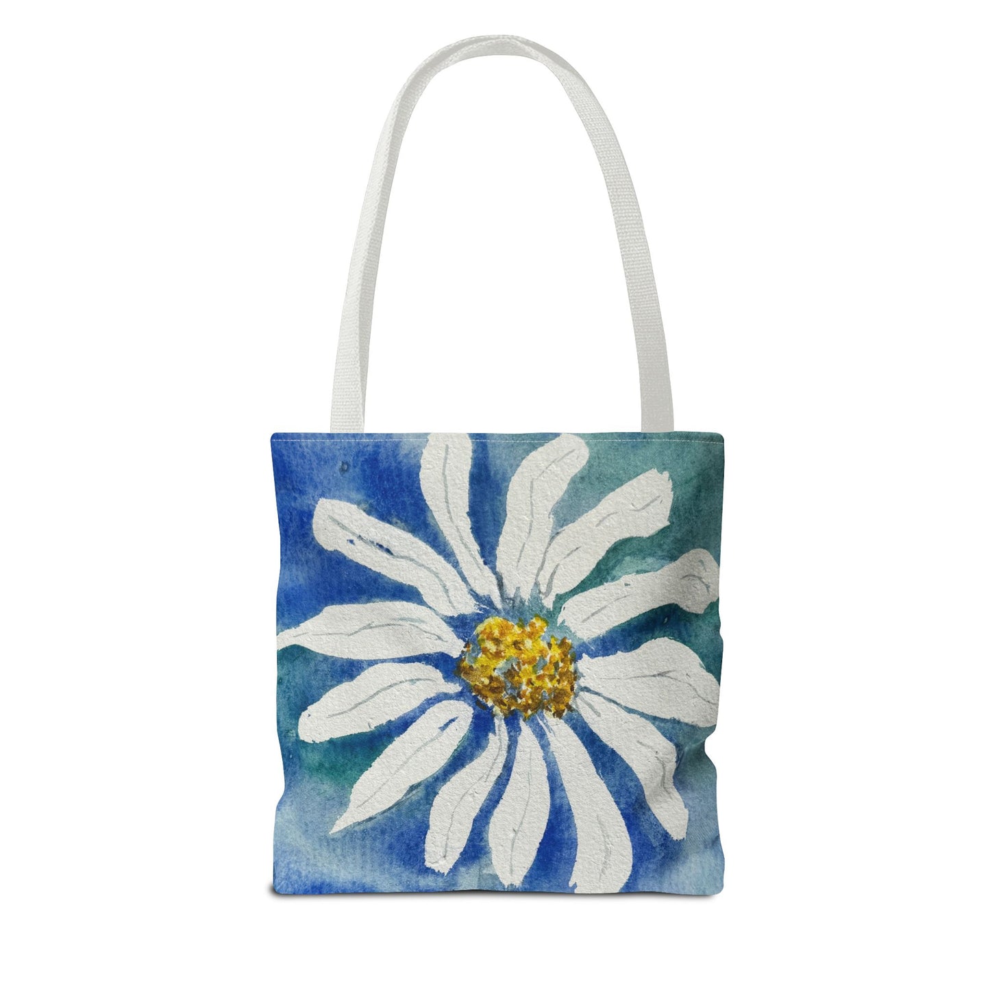 White Daisy Painting Tote Bag | Floral Watercolor Art