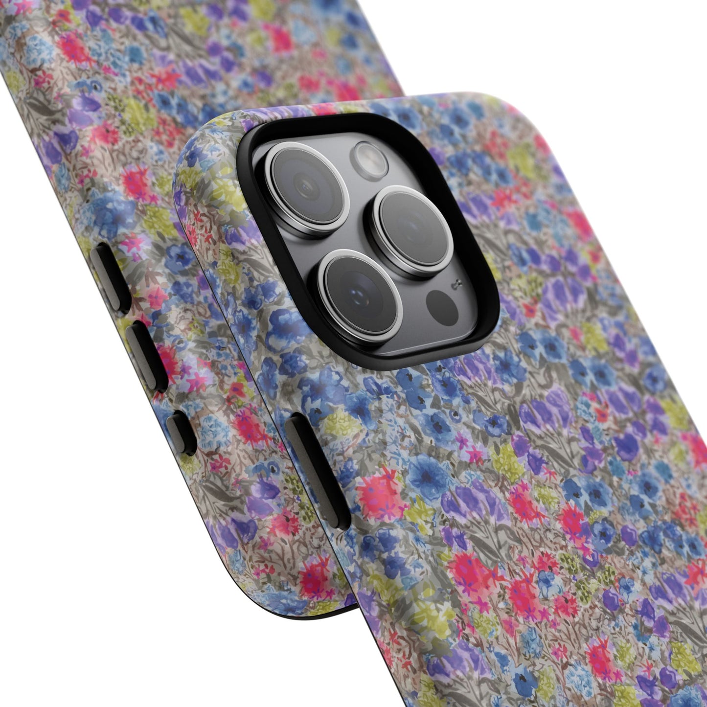 Blue Wildflower Meadow Blooms Watercolor Blue & Violet Floral Tough Magnetic Phone Cases