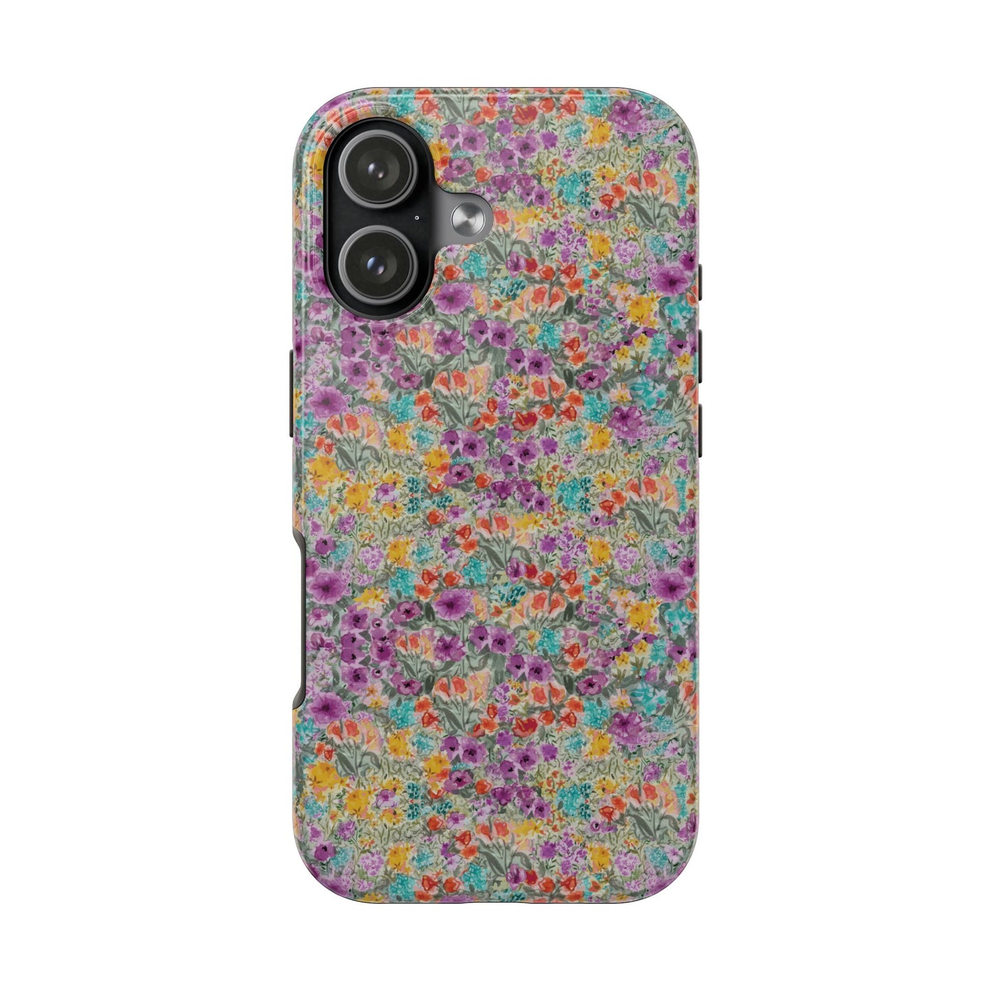 Wildflower Harmony  Watercolor Wildflower Phone Case – Colorful Floral Botanical Design Tough Phone Case