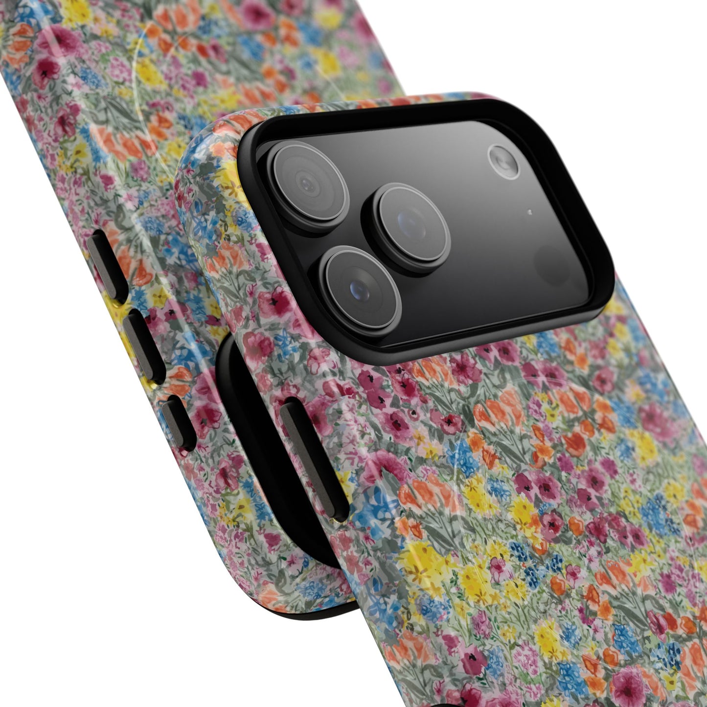 Meadow Blooms Floral Tough Phone Case — Colorful Wildflower Protective Cover