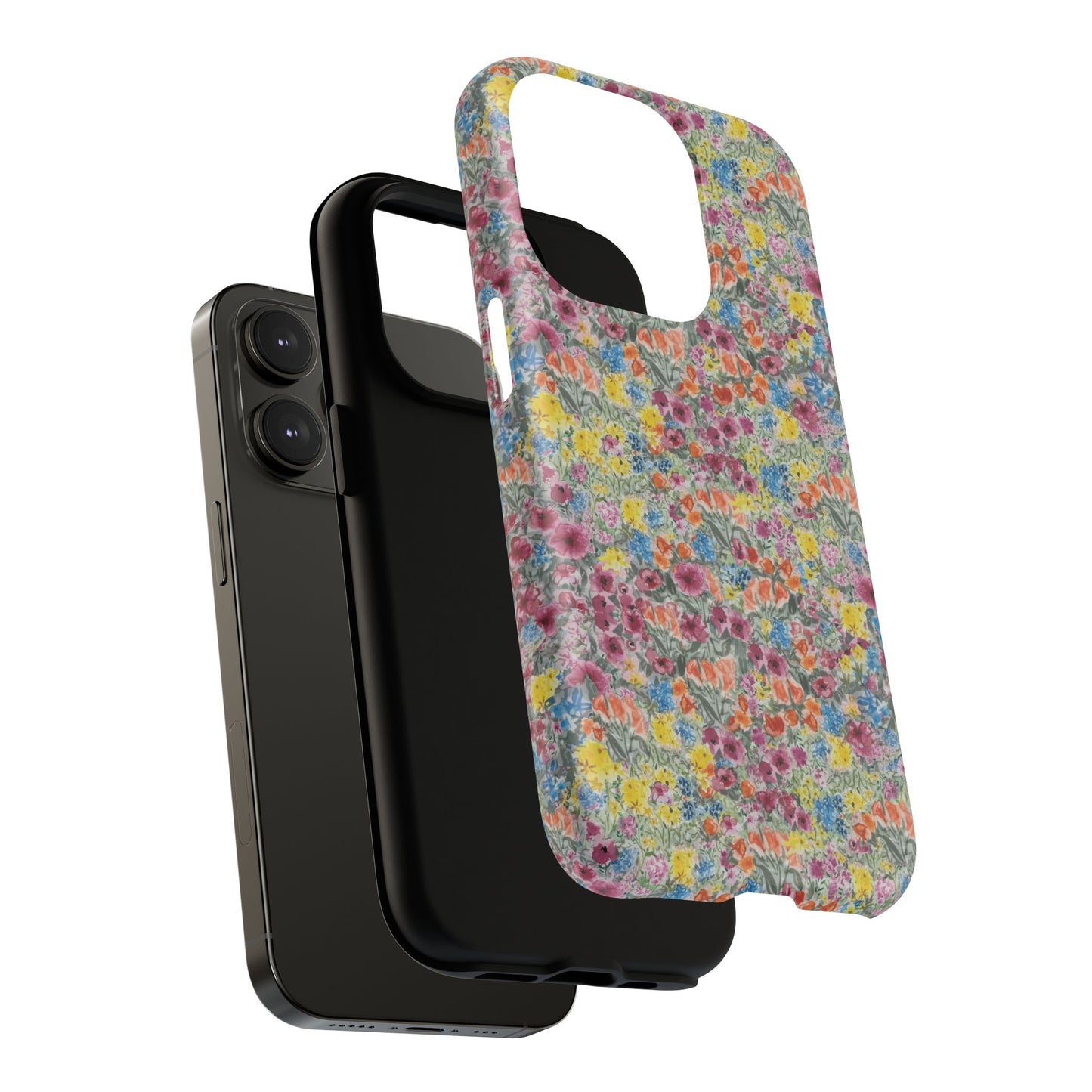 Meadow Blooms Floral Tough Phone Case — Colorful Wildflower Protective Cover
