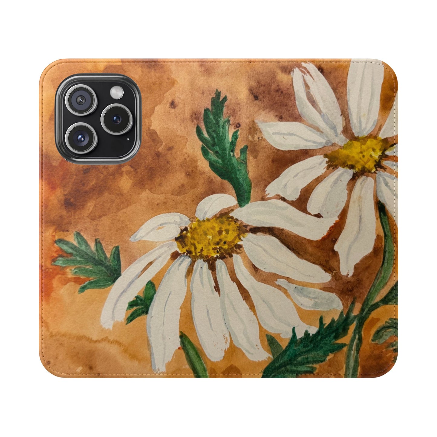 Golden Hour Daisies — Fold-Over Phone Case