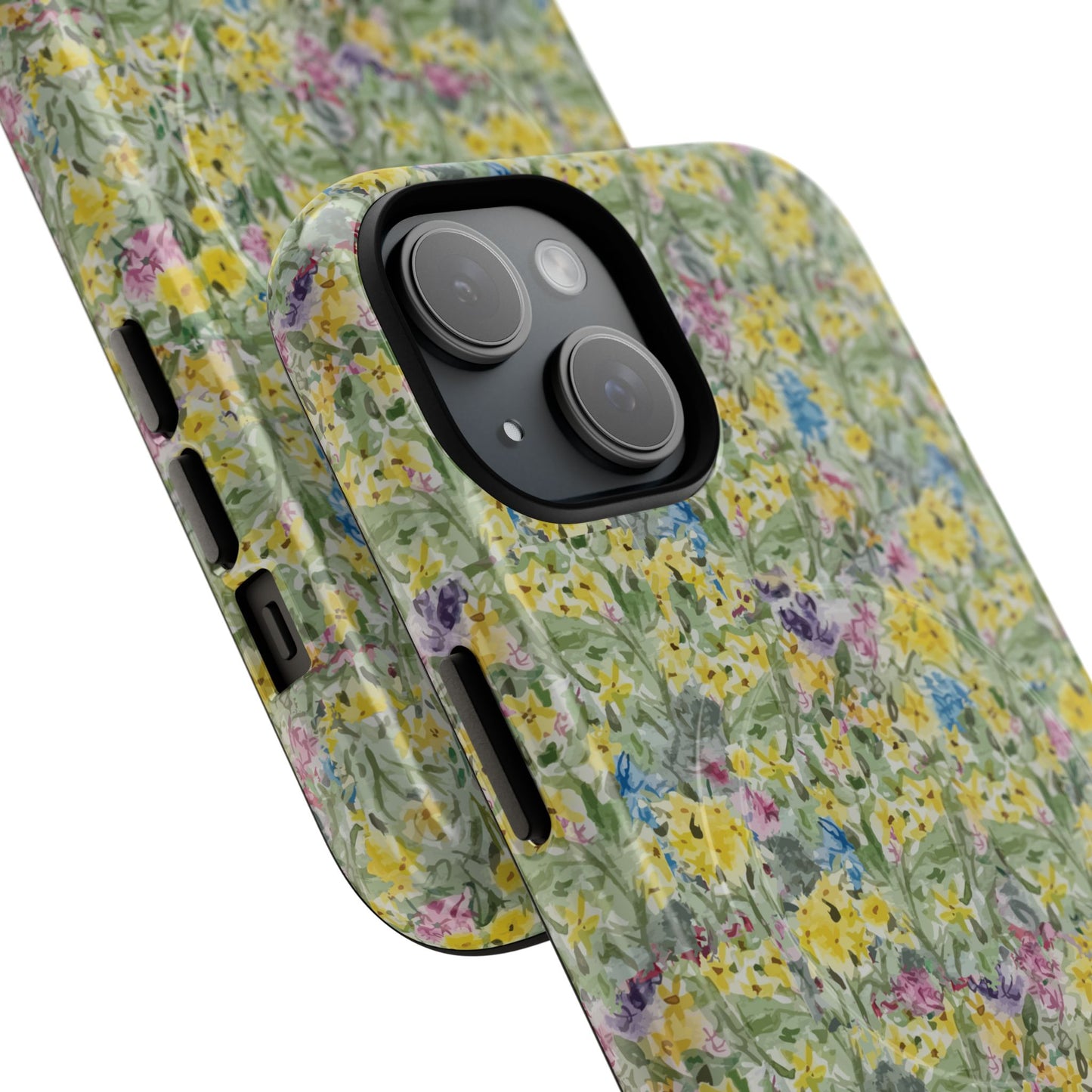 Wildflower Meadow Tough Magnetic Phone Case Watercolor Floral Botanical Case