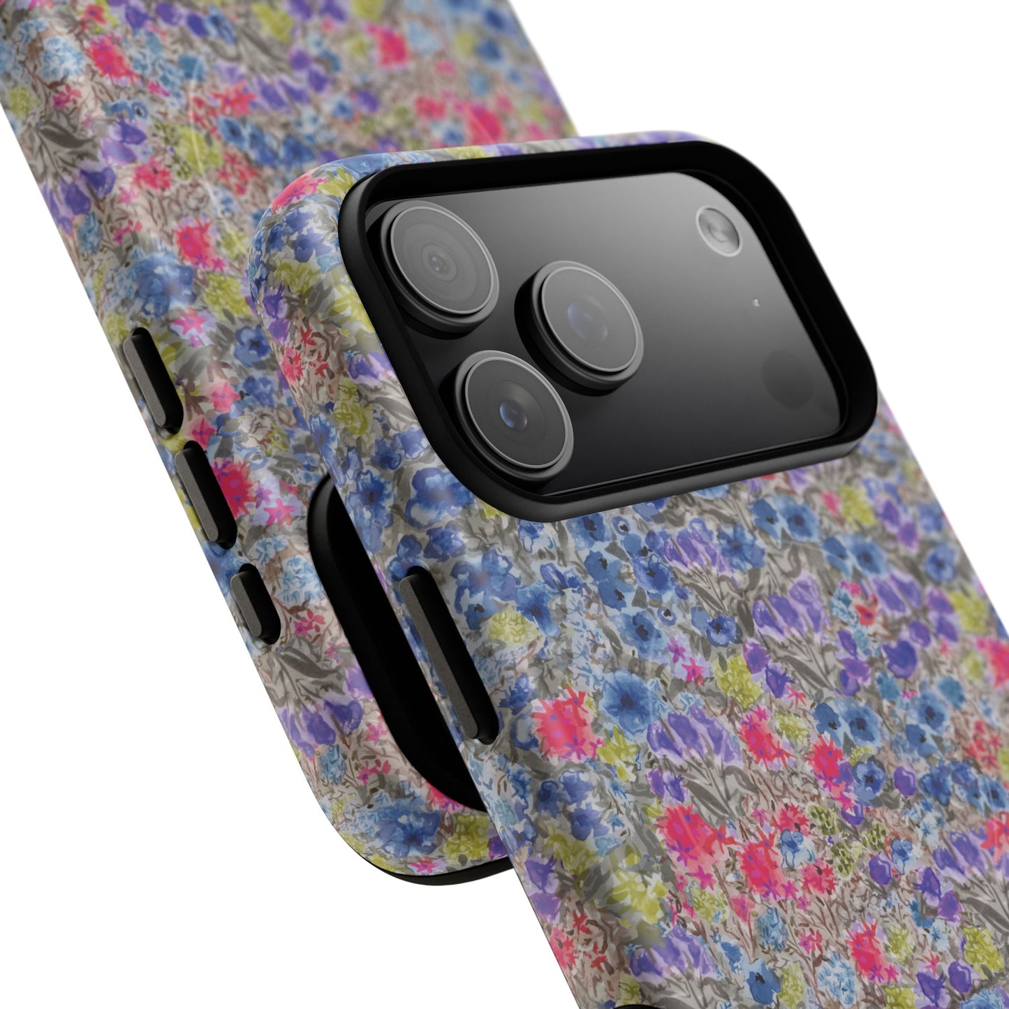 Blue Wildflower Meadow Blooms Watercolor Blue & Violet Floral Tough Magnetic Phone Cases