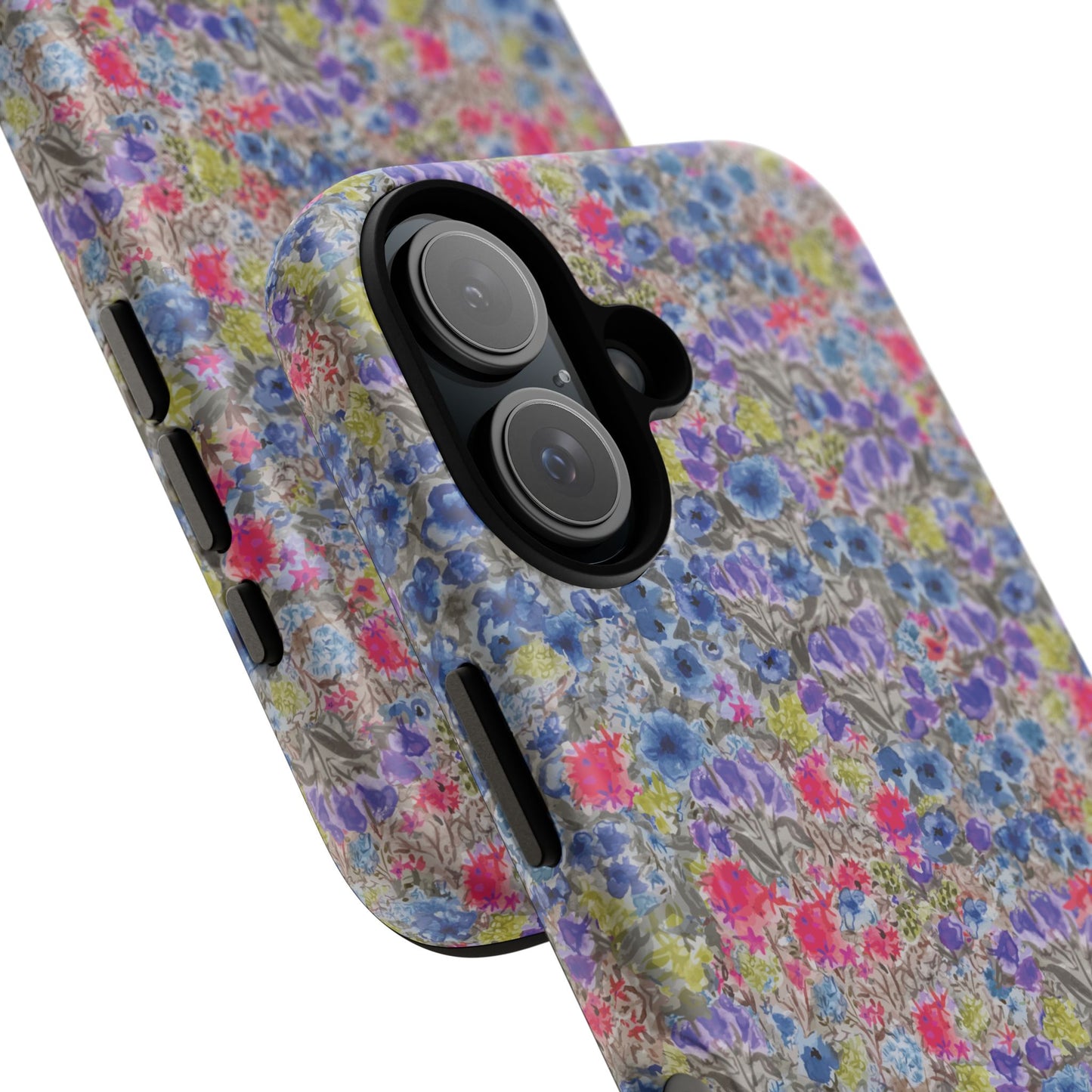 Blue Wildflower Meadow Blooms Watercolor Blue & Violet Floral Tough Magnetic Phone Cases