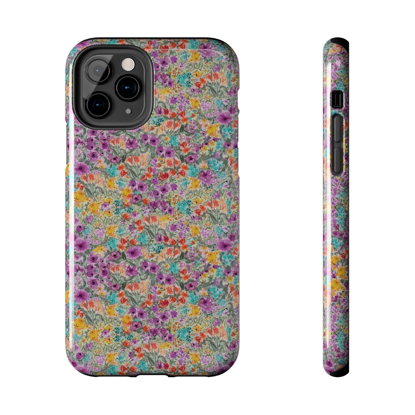 Wildflower Harmony  Watercolor Wildflower Phone Case – Colorful Floral Botanical Design Tough Phone Case