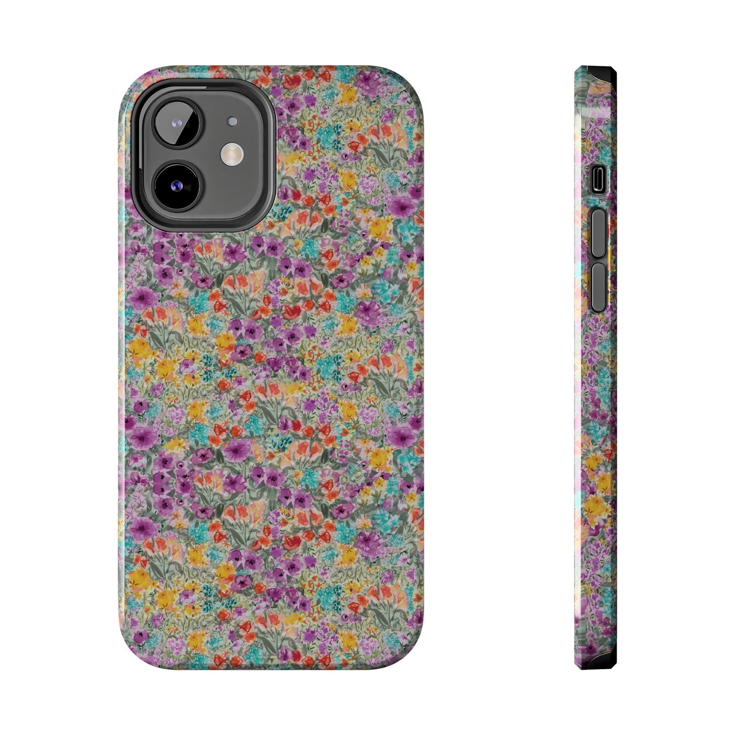 Wildflower Harmony  Watercolor Wildflower Phone Case – Colorful Floral Botanical Design Tough Phone Case