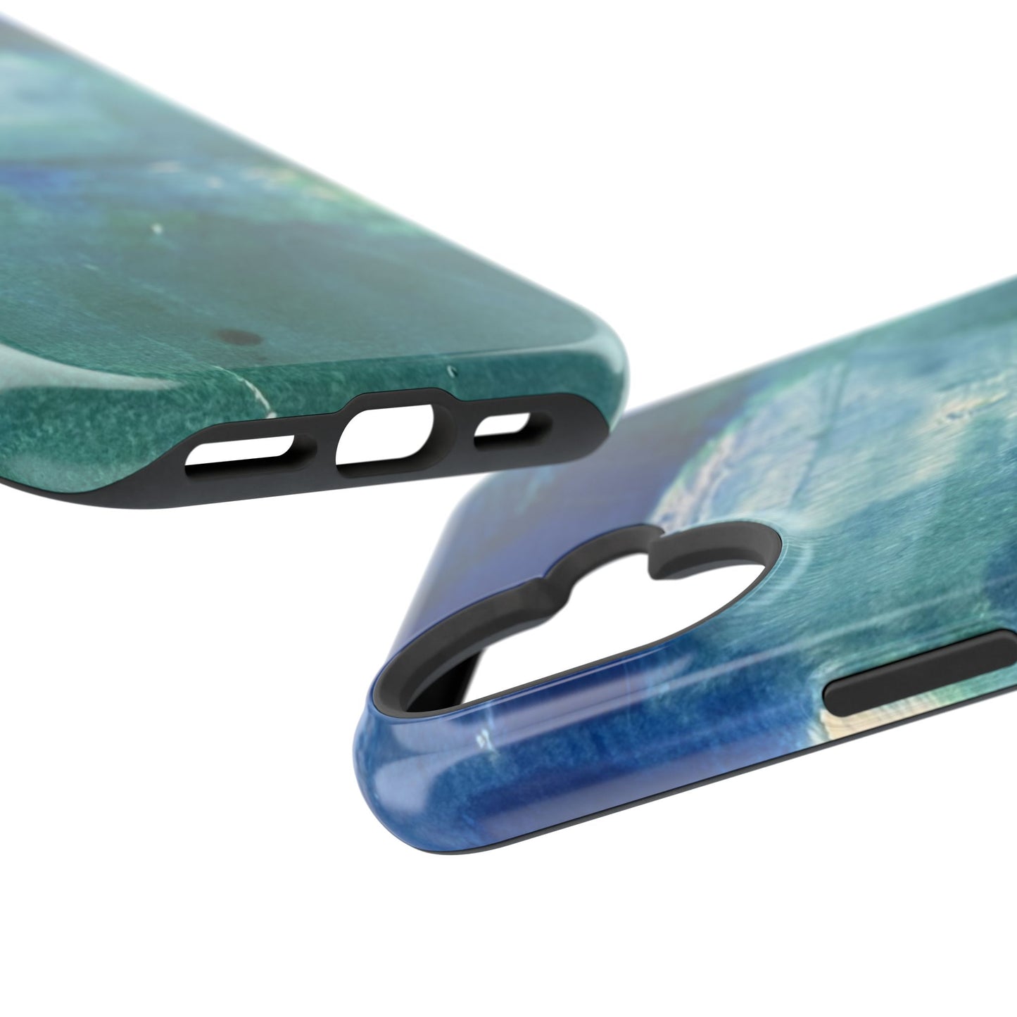 Where the Water Sleeps Magnetic Impact-Resistant Phone Case — Abstract Ocean Blue Art Blues Teal Green