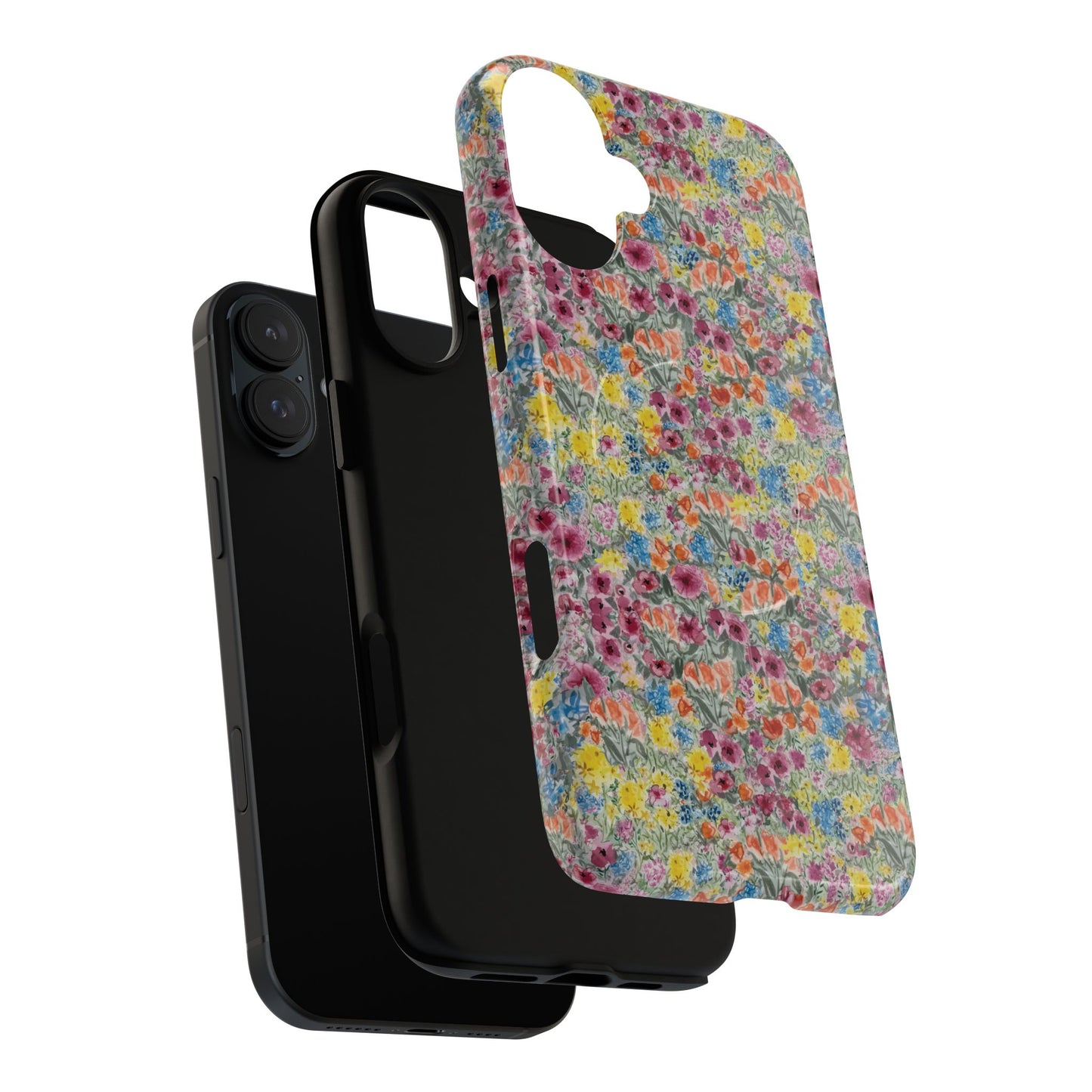 Meadow Blooms Floral Tough Phone Case — Colorful Wildflower Protective Cover