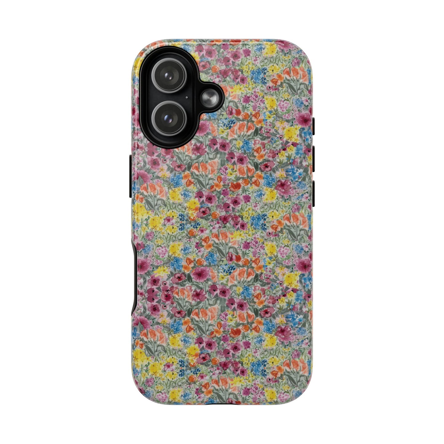 Meadow Blooms Floral Tough Phone Case — Colorful Wildflower Protective Cover