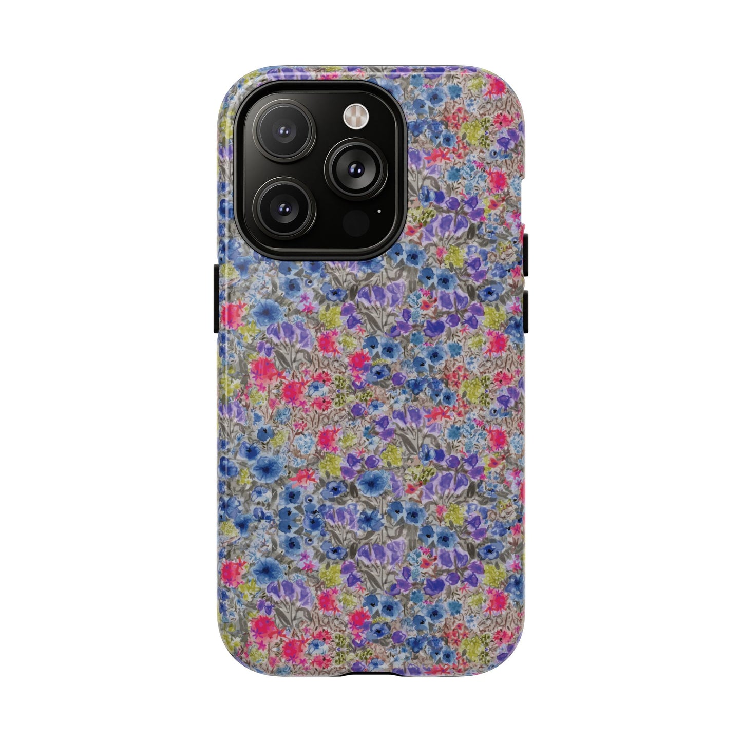 Blue Wildflower Meadow Blooms Watercolor Blue & Violet Floral Tough Magnetic Phone Cases
