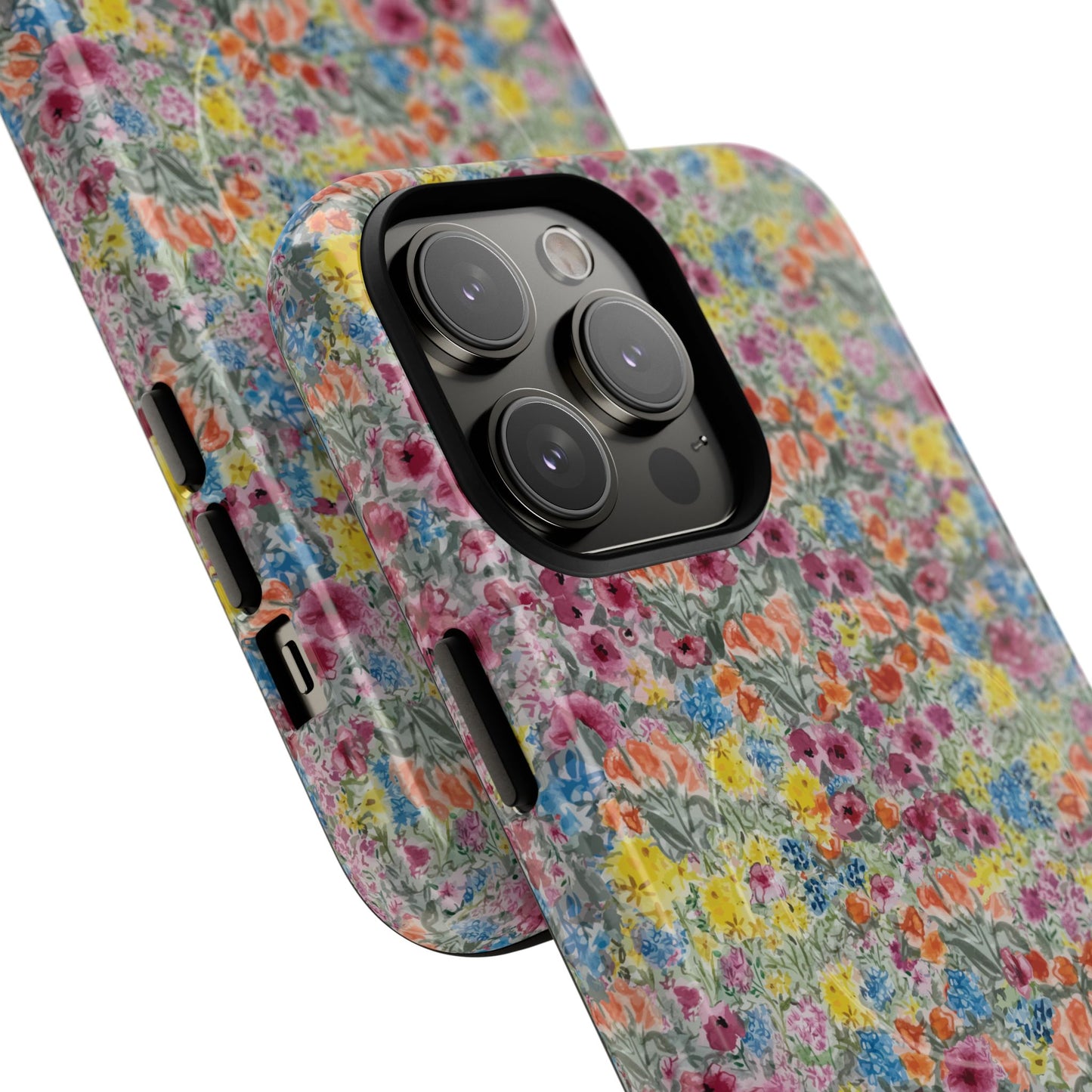 Meadow Blooms Floral Tough Phone Case — Colorful Wildflower Protective Cover