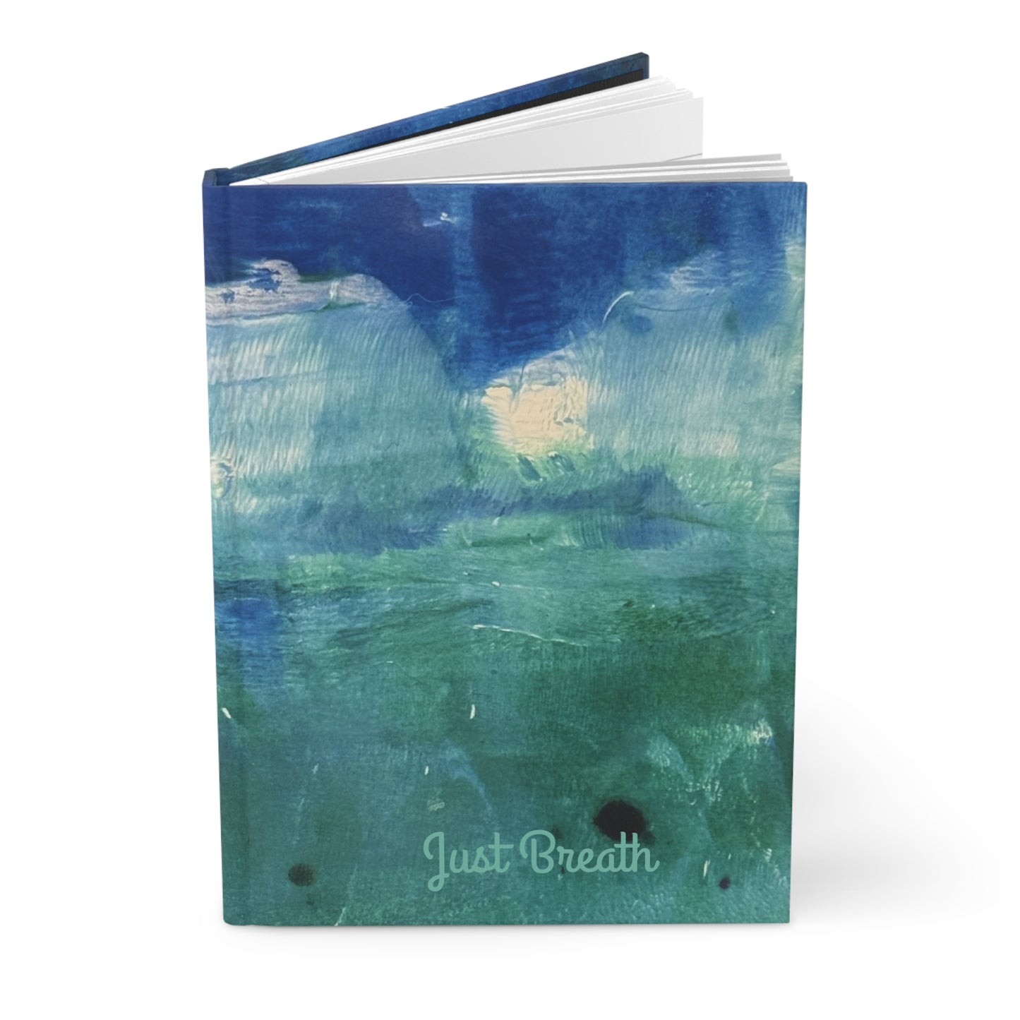 Where the Water Sleeps Just Breath Hardcover Journal — Ocean Abstract Matte Notebook for Mindfulness & Daily Reflection Patronizable