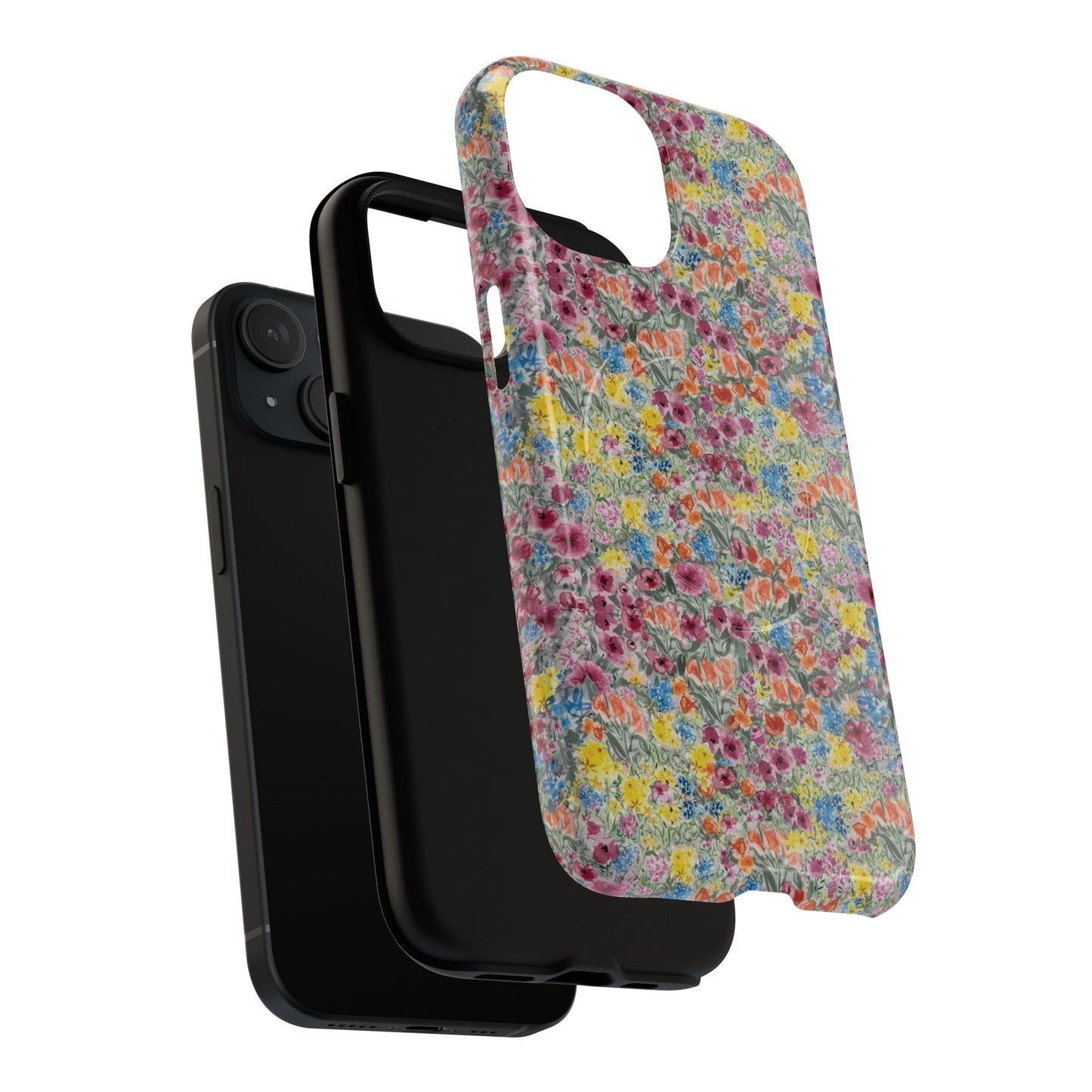 Meadow Blooms Floral Tough Phone Case — Colorful Wildflower Protective Cover