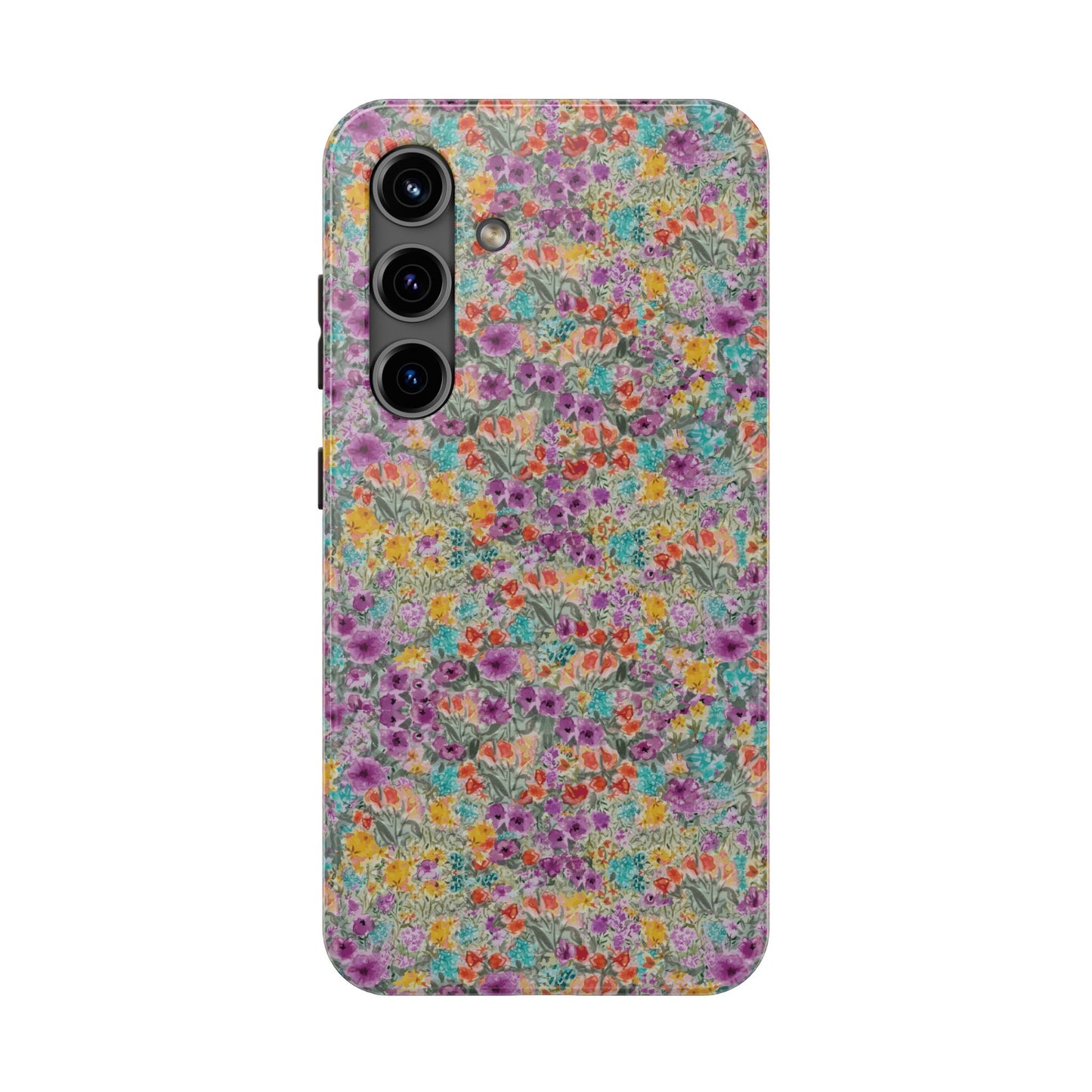Wildflower Harmony  Watercolor Wildflower Phone Case – Colorful Floral Botanical Design Tough Phone Case