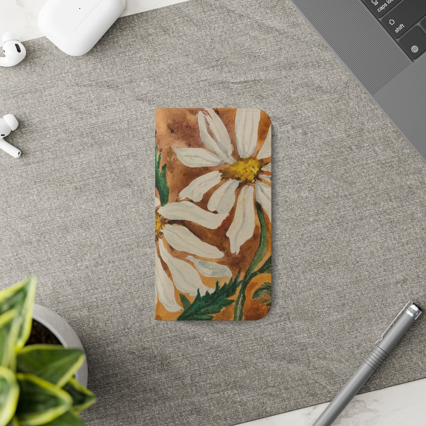 Golden Hour Daisies — Fold-Over Phone Case